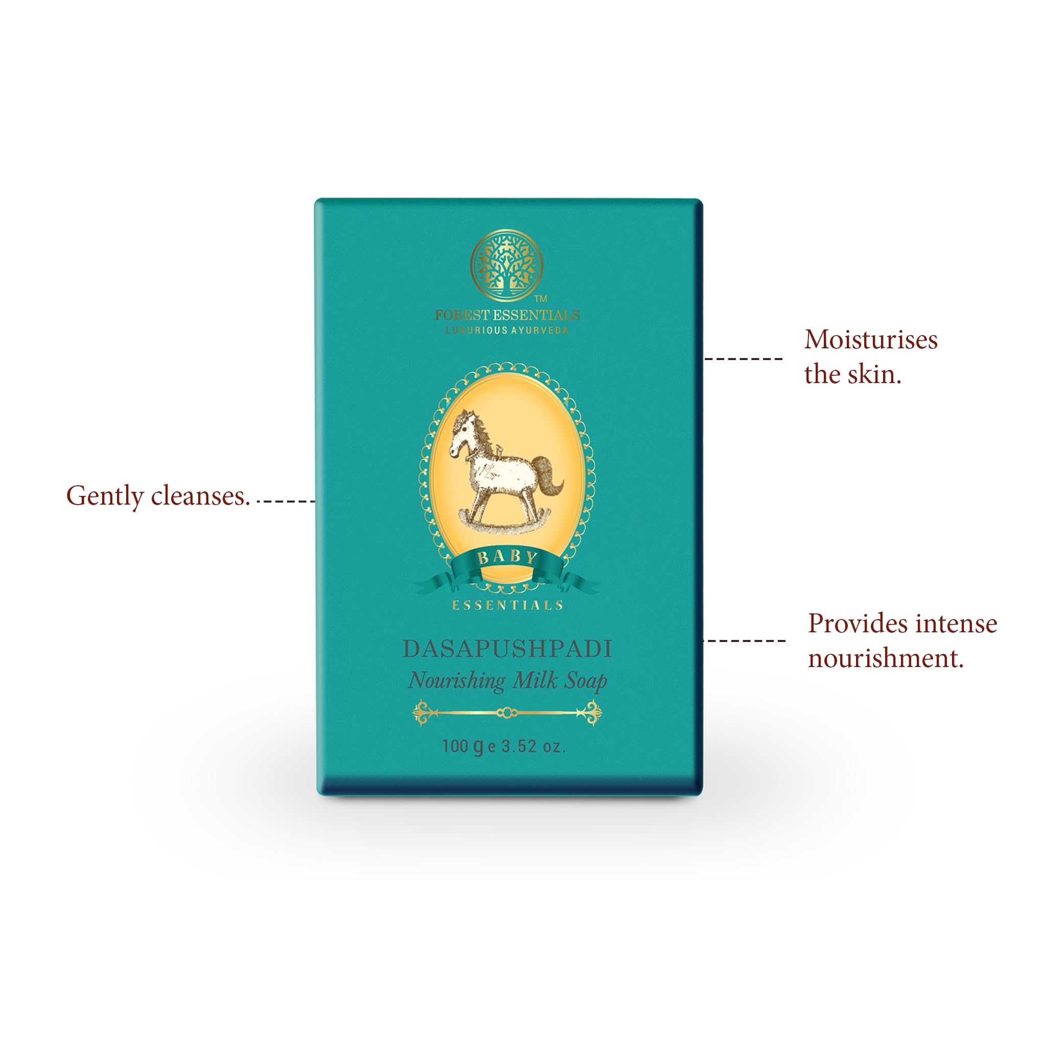 Forest Essentials Dasapushpadi Nourishing Milk Soap for Soft Baby Skin – view 3