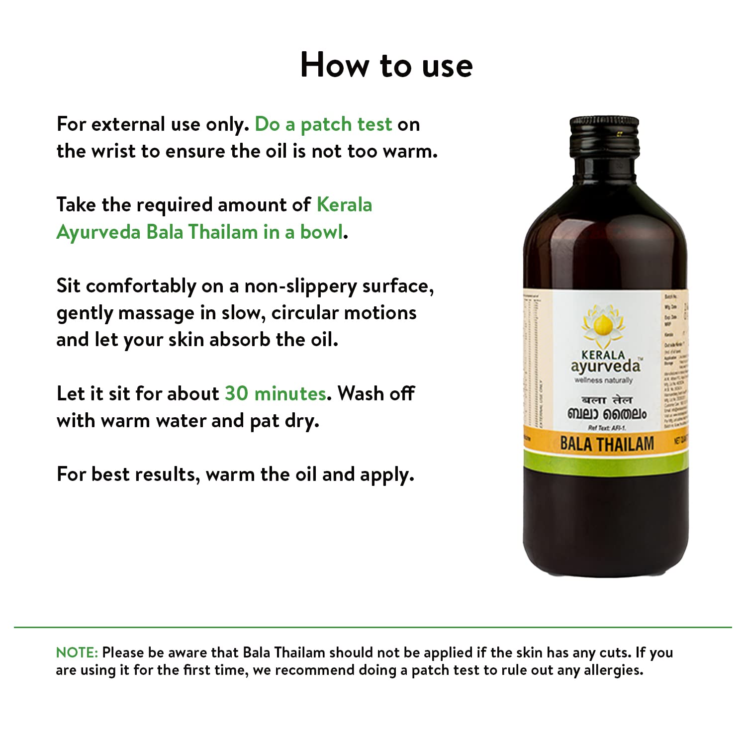 Kerala Ayurveda Bala Thailam 450 ml – view 4