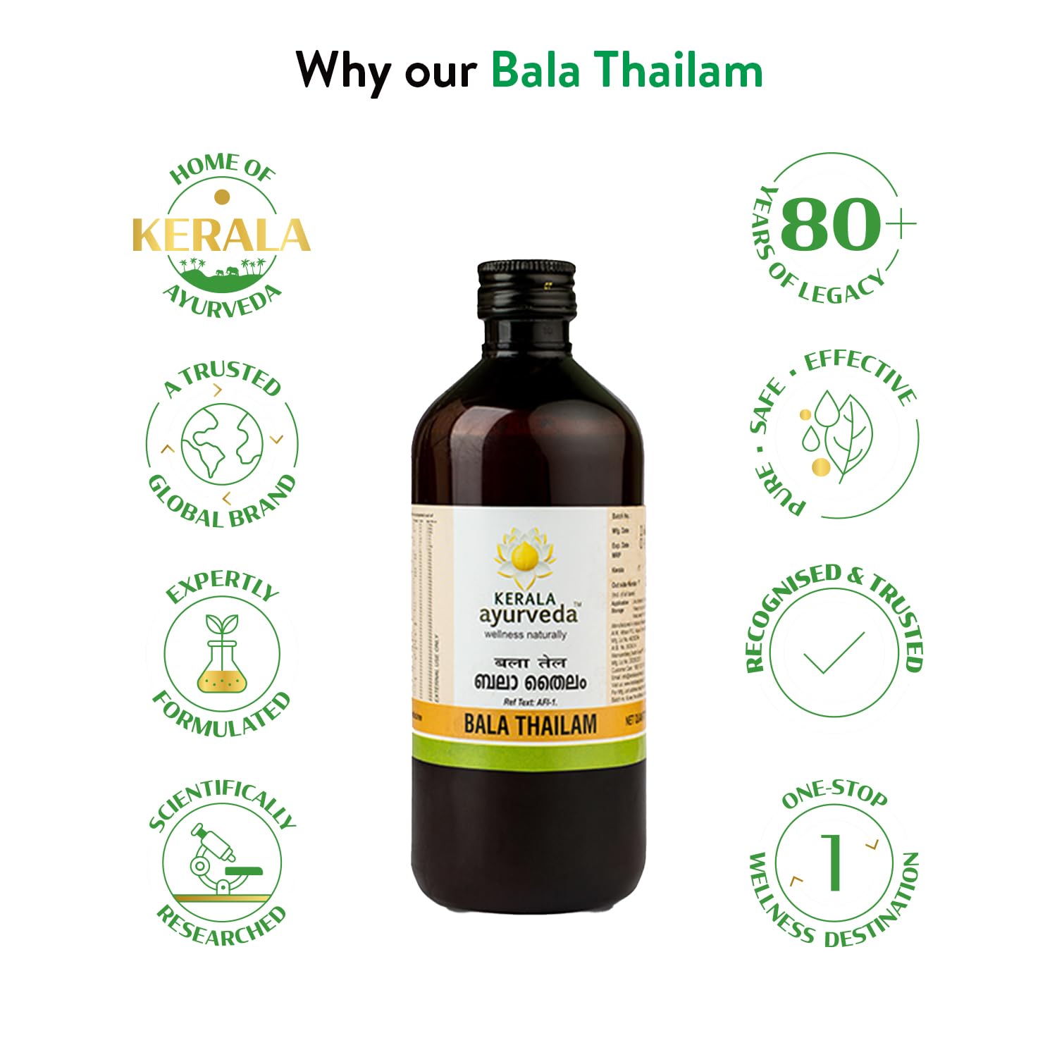 Kerala Ayurveda Bala Thailam 450 ml – view 6