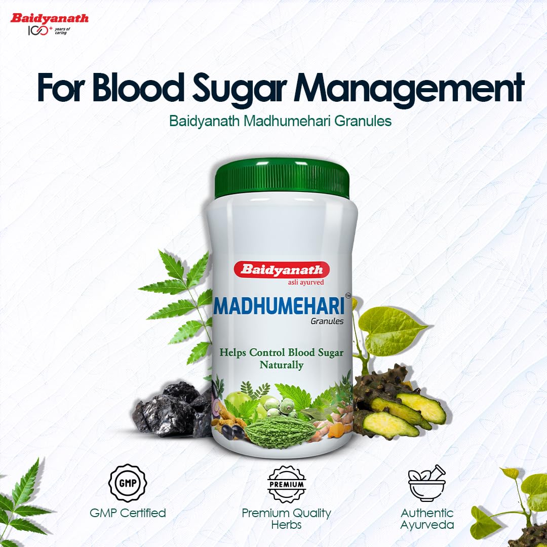 Baidyanath Madhumehari Granules - Ayurvedic Herbal Blend with Gymnema, Neem, Karela, Amla, and Shilajit - 200 gm – view 5