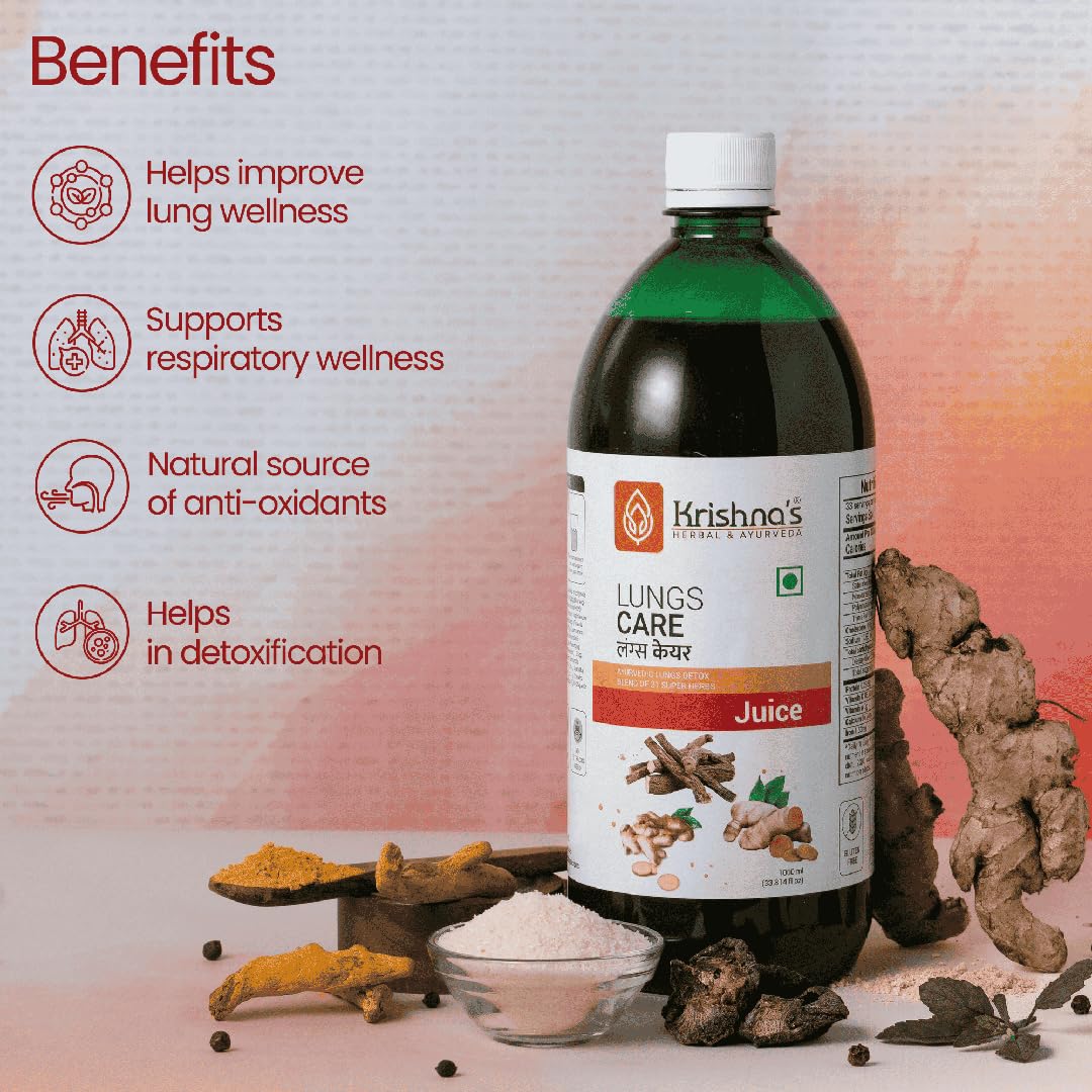KRISHNA'S HERBAL & AYURVEDA Lungs Care Juice 1000 Ml – view 3