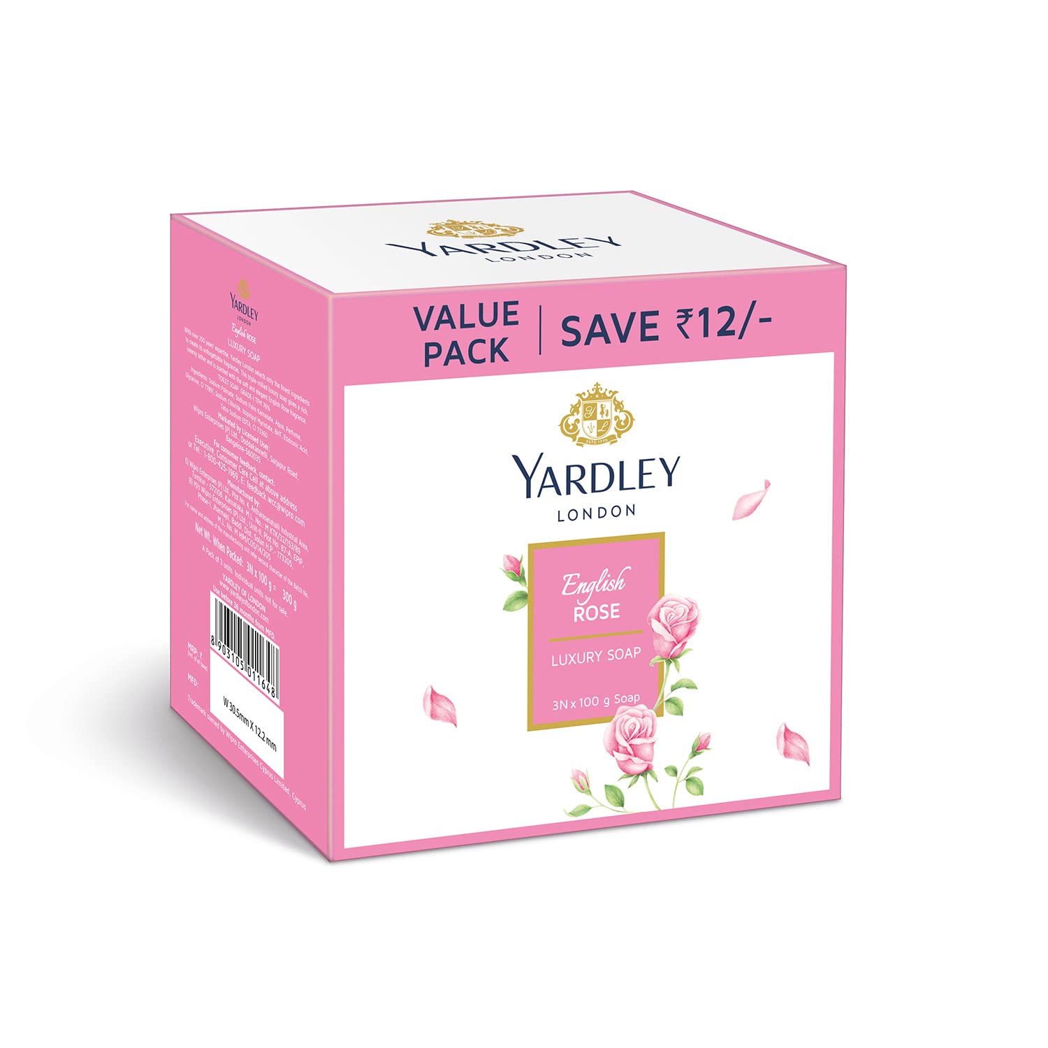Yardley English Rose soap bars in 100 g pack