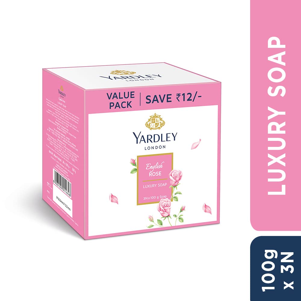 Yardley London English Rose Luxury Soap, 100 G, Pack of 3 – view 2