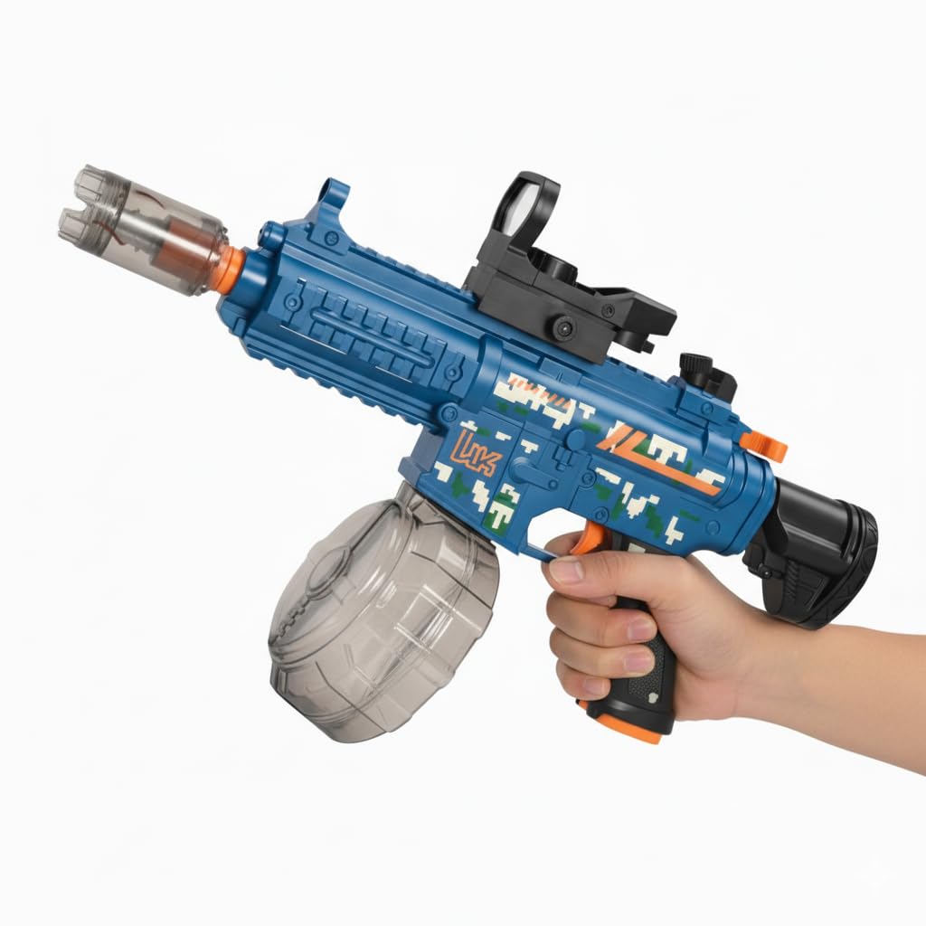 Chigy Wooh M416 Electric Automatic Water Gun Toy for Kids | Light Holi Water Gun Outdoor Play Toys for Boys | Rechargeable Water Pistol with High Powered Battery and Long Range- Gift for Boys & Adults