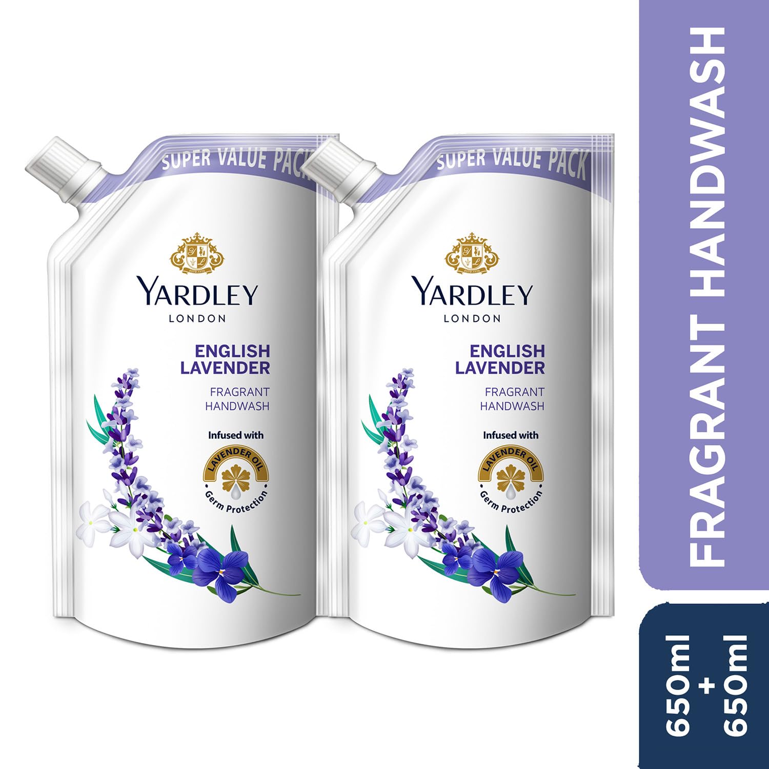 Yardley London English Lavender 650ml Pack of 2 Fragrant Handwash – view 2