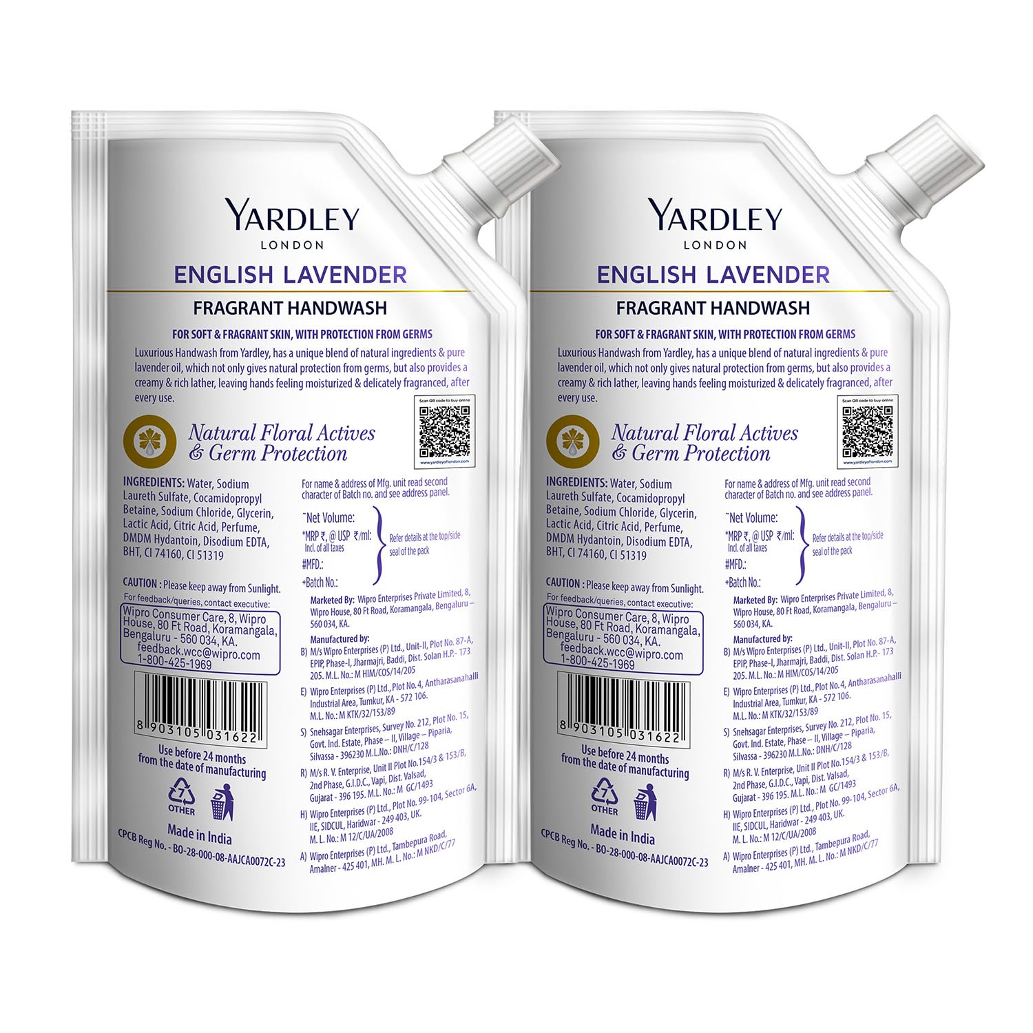Yardley London English Lavender 650ml Pack of 2 Fragrant Handwash – view 3