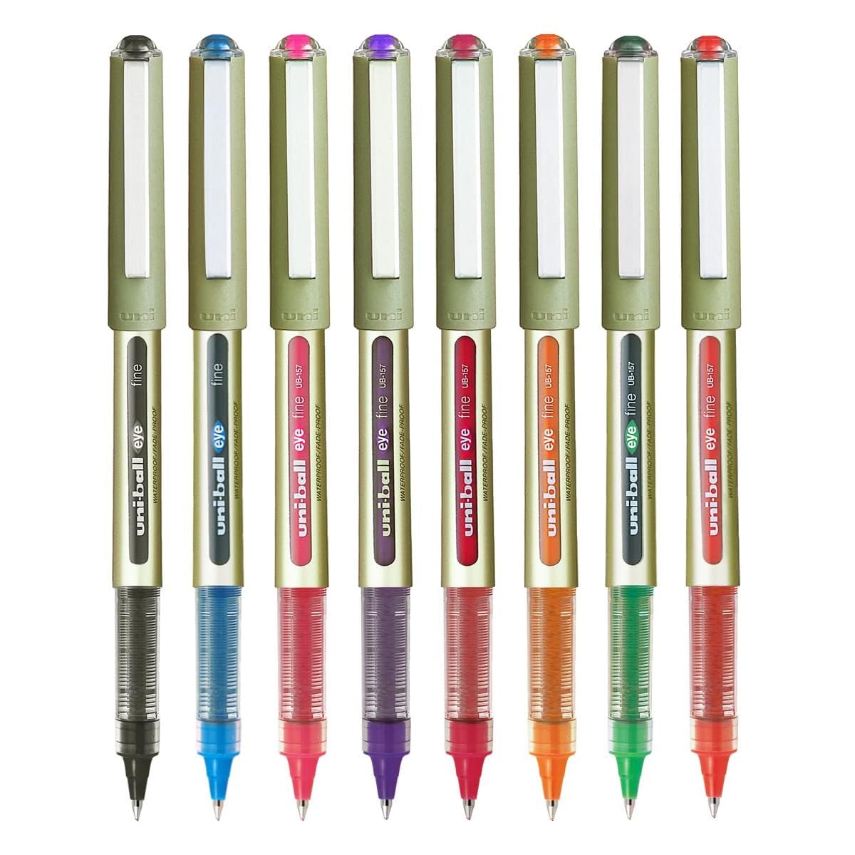 uni-ball Eye UB157 0.7 mm multicolor roller ball pen set