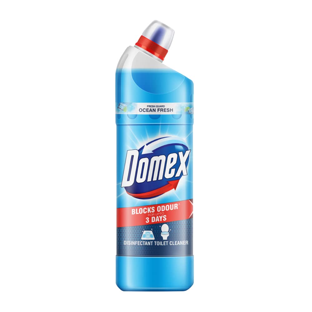 Domex Fresh Guard Disinfectant Toilet Cleaner Liquid|| Ocean Fresh|| 1 L| Freshness for 100 Flushes