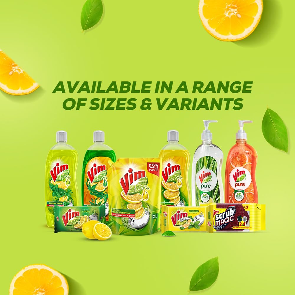 Vim Dishwash Liquid Gel Lemon Refill Pouch, 2 Ltr – view 6