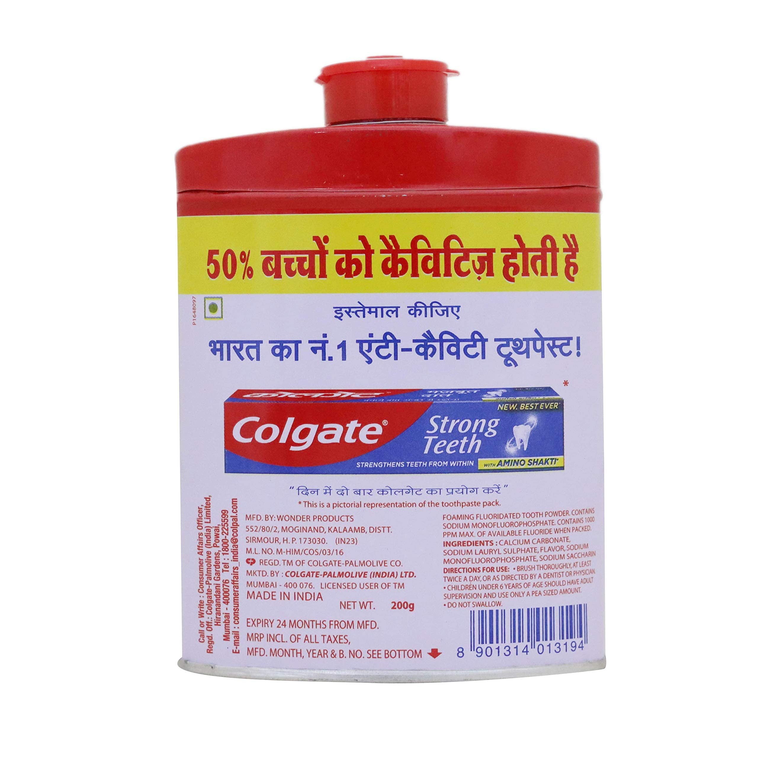 Colgate Cavity Protection Toothpowder - with Calcium and Minerals for Anti-Cavity - 200 g – view 2