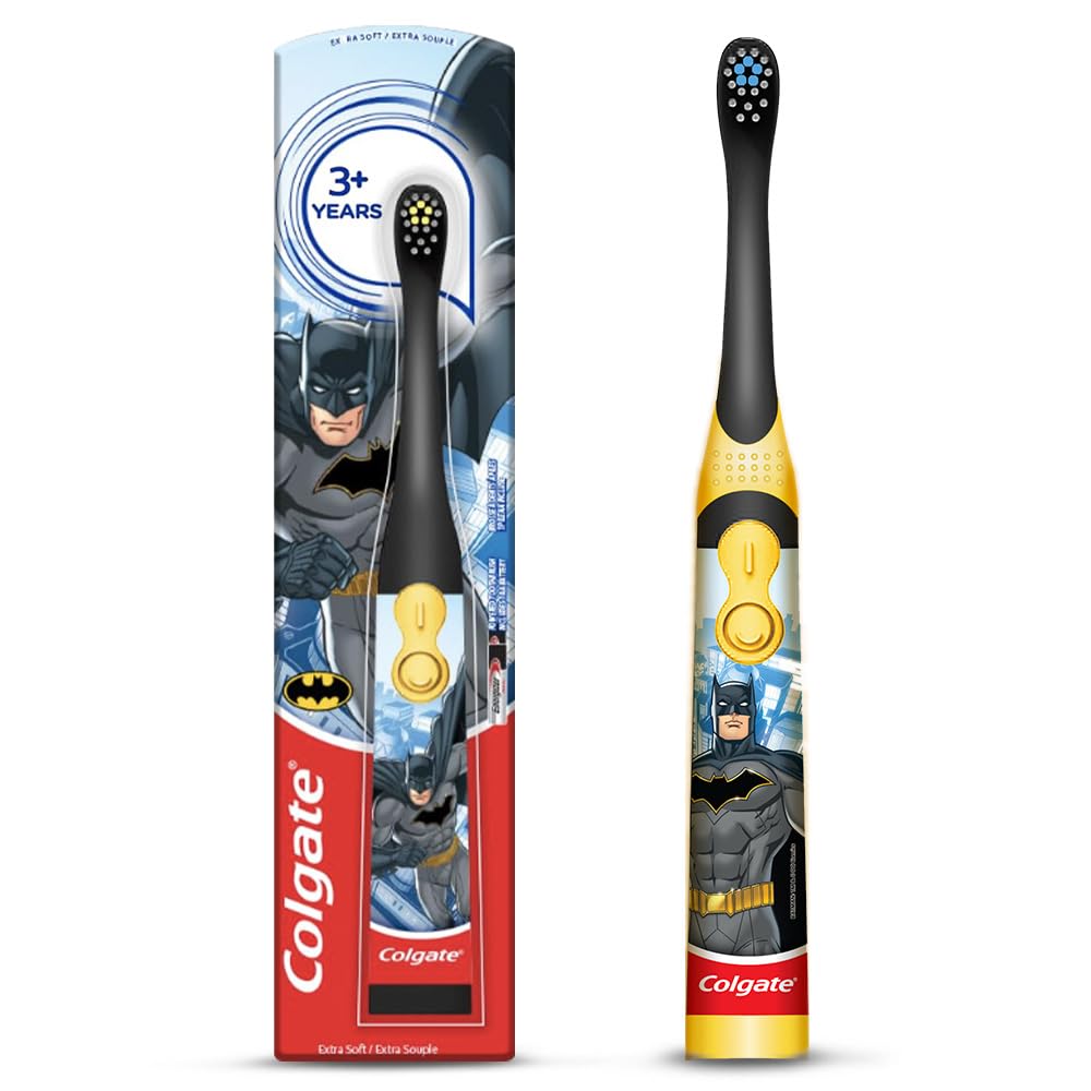 Batman themed kids electric toothbrush with extra soft bristles