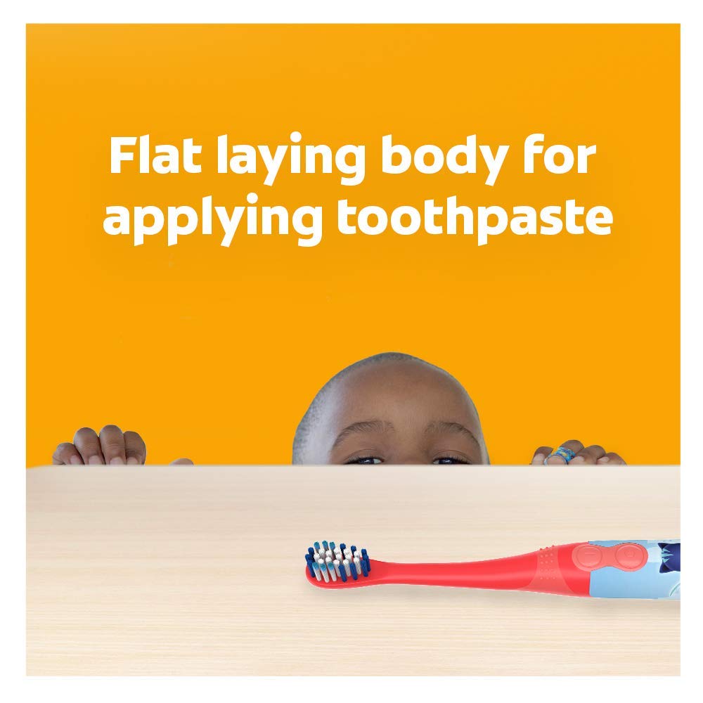 Colgate Batman Toothbrush for kids, Battery Powered Electric Toothbrush, Age 3+, Kids toothbrush with Extra Soft Bristles and Slim Handle, Includes Replaceable Batteries – view 7