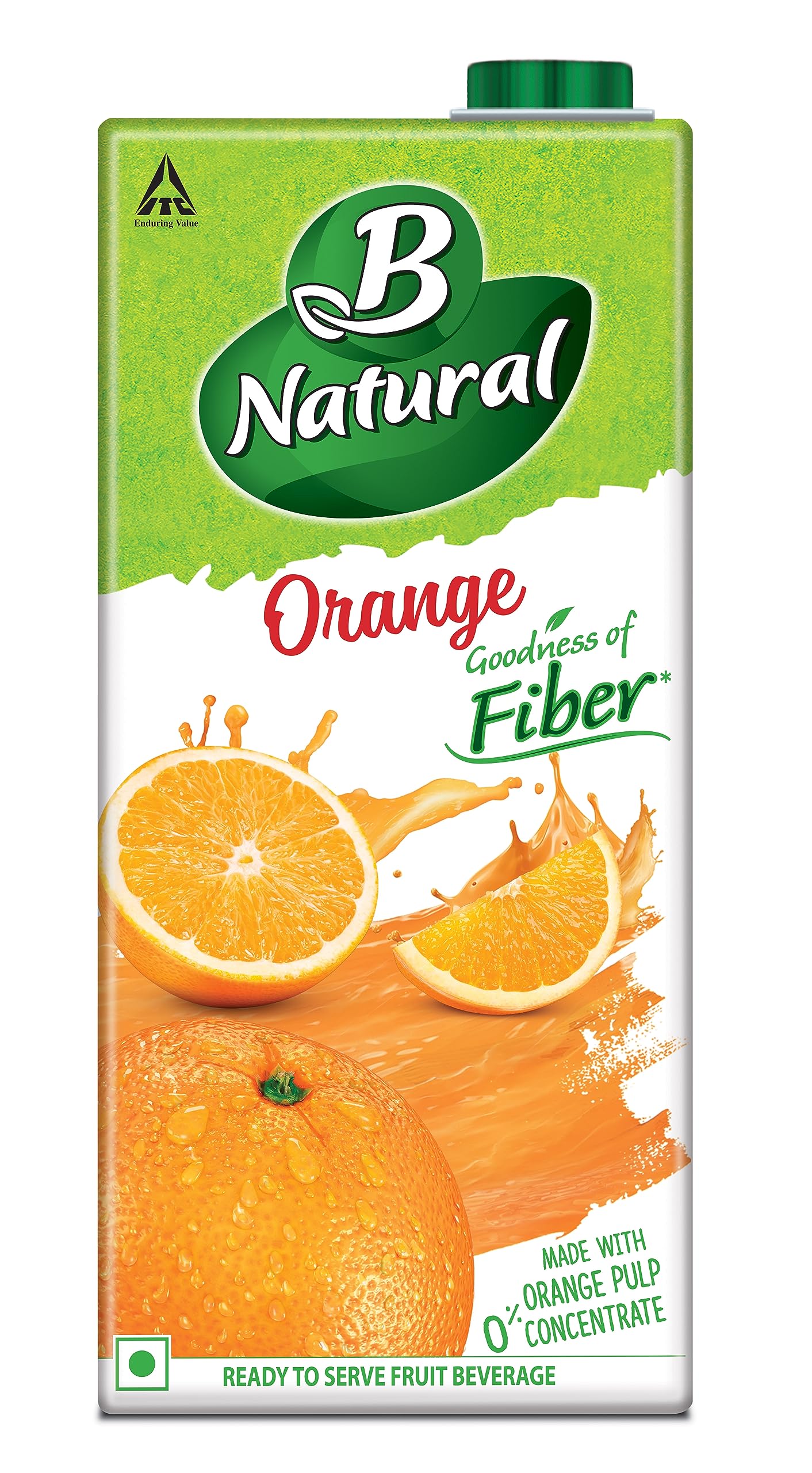 B Natural Orange Juice, Goodness of Fiber, 1 Litre