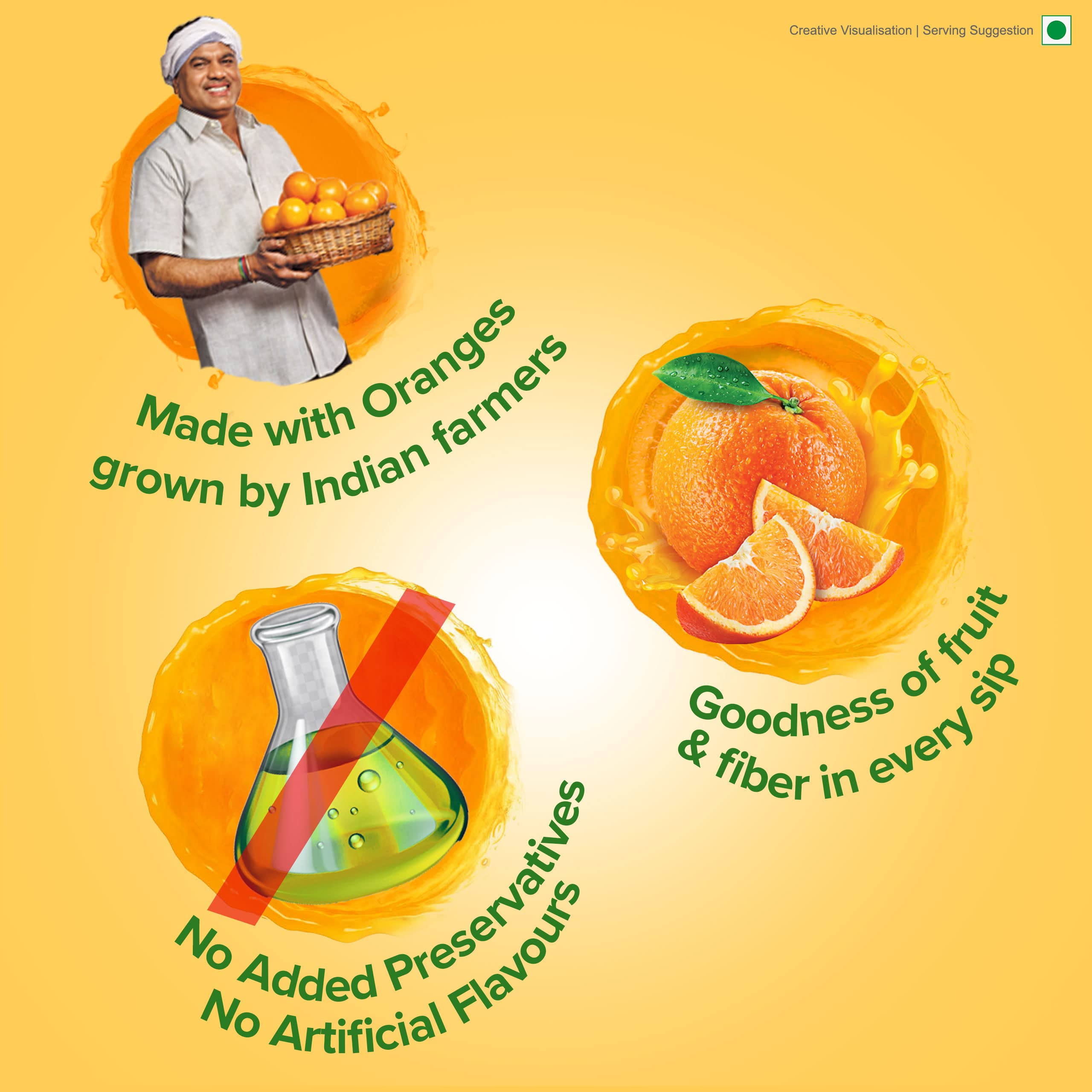 B Natural Orange Juice, Goodness of Fiber, 1 Litre – view 3