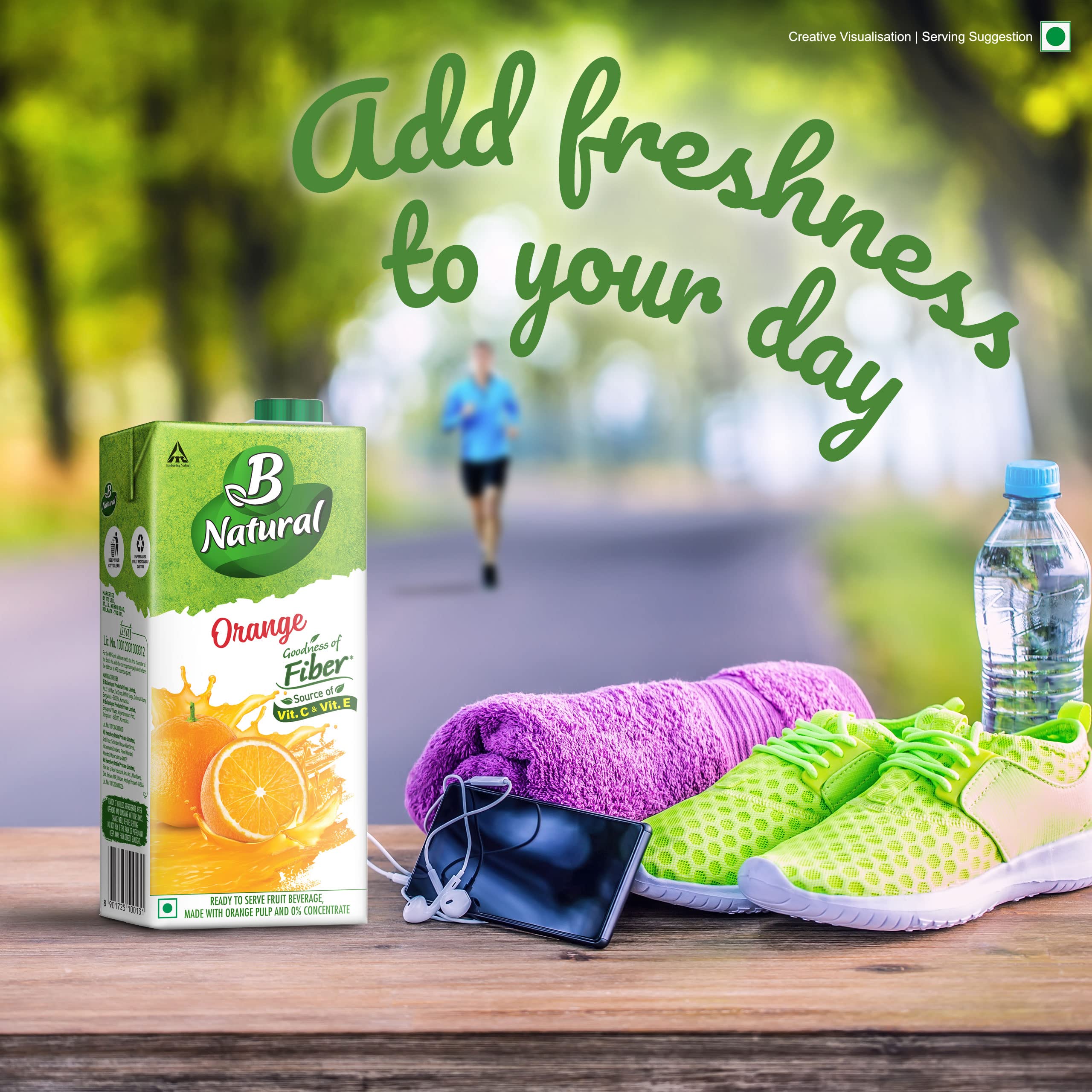 B Natural Orange Juice, Goodness of Fiber, 1 Litre – view 5