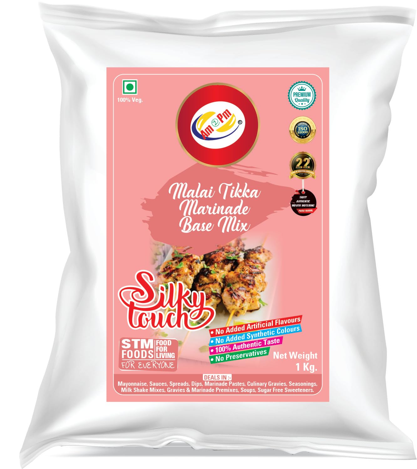 Creamy white malai tikka marinade powder pack from Am 2 Pm
