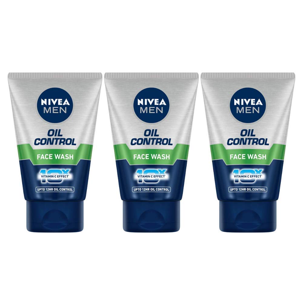 Three tubes of Nivea Oil Control Face Wash 100ml each