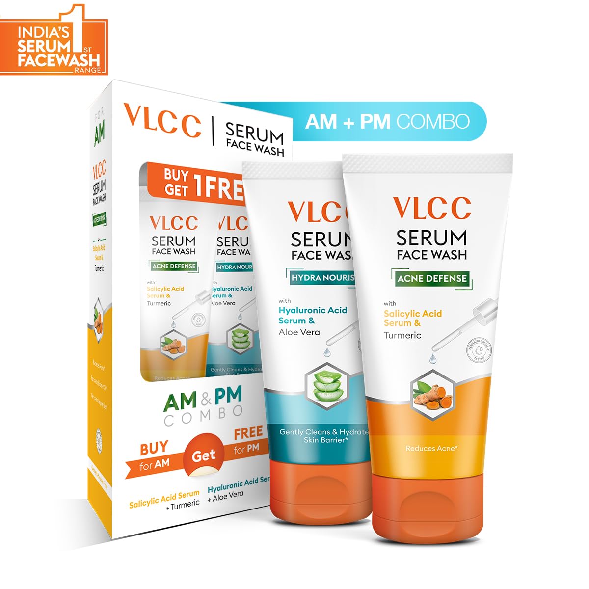 VLCC Salicylic Acid & Turmeric Serum Facewash - 150 ml to Reduce Acne for AM – view 2