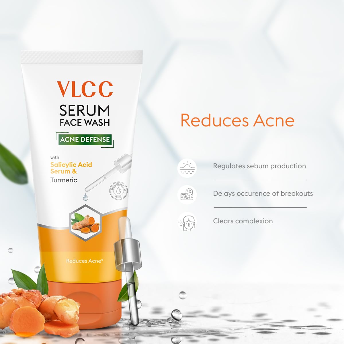 VLCC Salicylic Acid & Turmeric Serum Facewash - 150 ml to Reduce Acne for AM – view 4