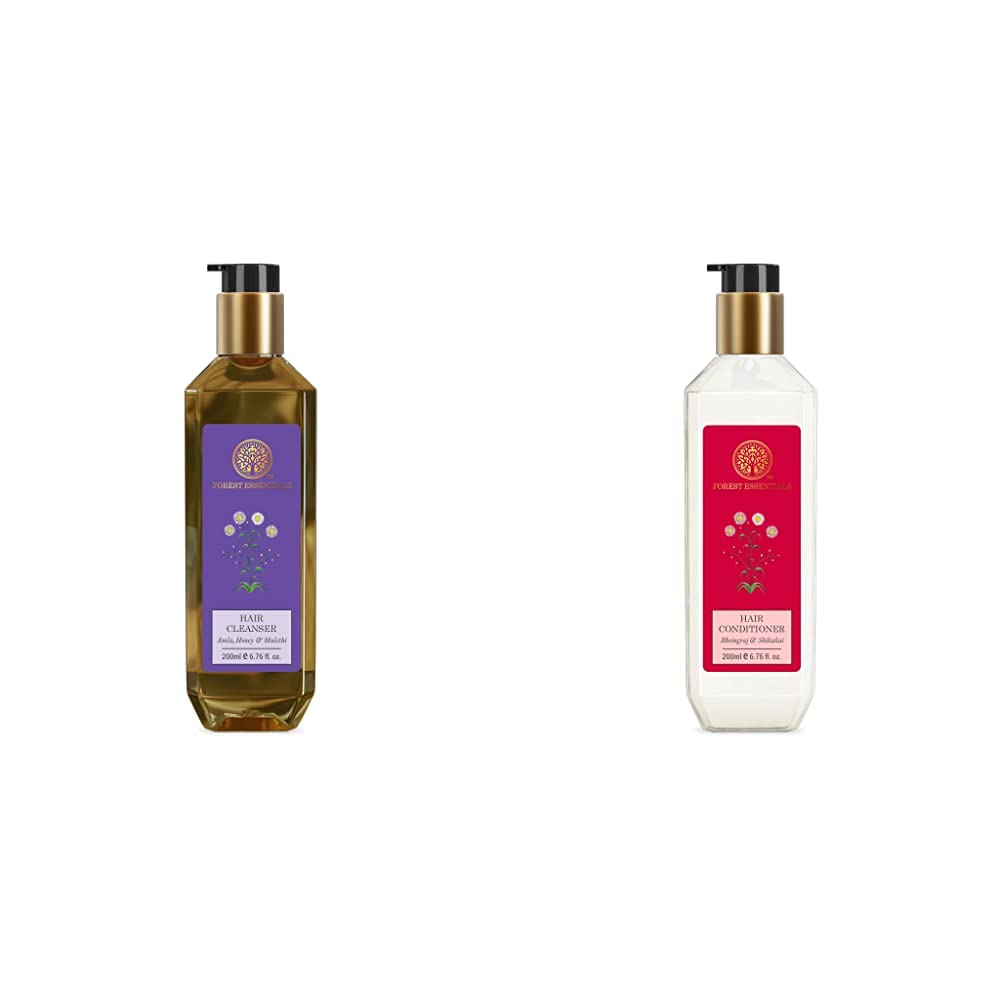 Forest Essentials hair care duo with cleanser and conditioner
