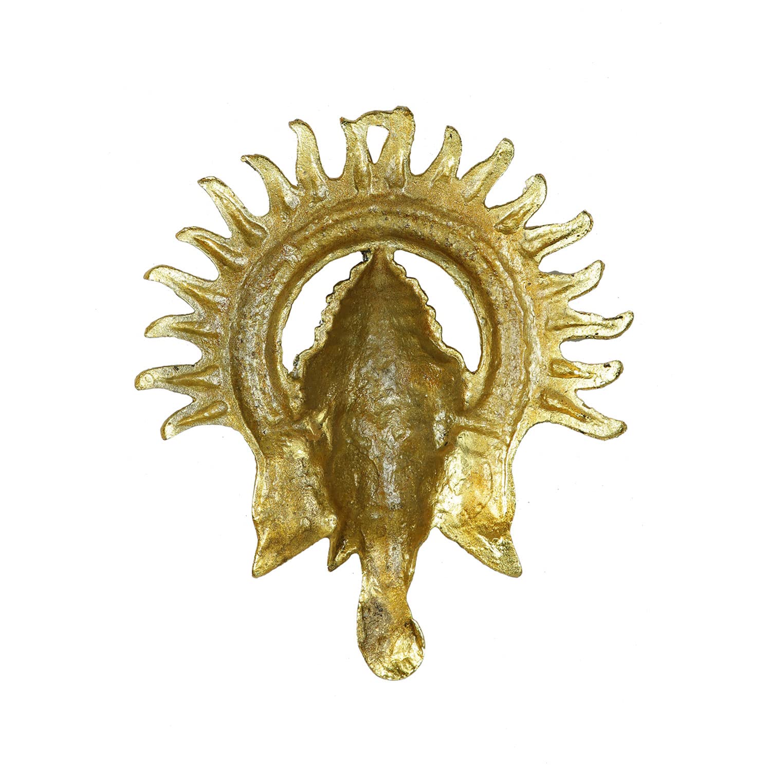 CraftVatika Ganpati Golden Metal Sun Decorative Ganesha Wall Hanging Diwali Decoration Items for Home Decor Gift Diwali Housewarming Ganesha Statue Wall Art Decorative Showpiece for Wall Decor Home – view 4
