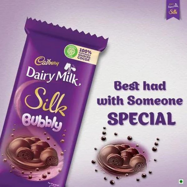 Cadbury Dairy Milk Silk Bubbly 50G – view 1