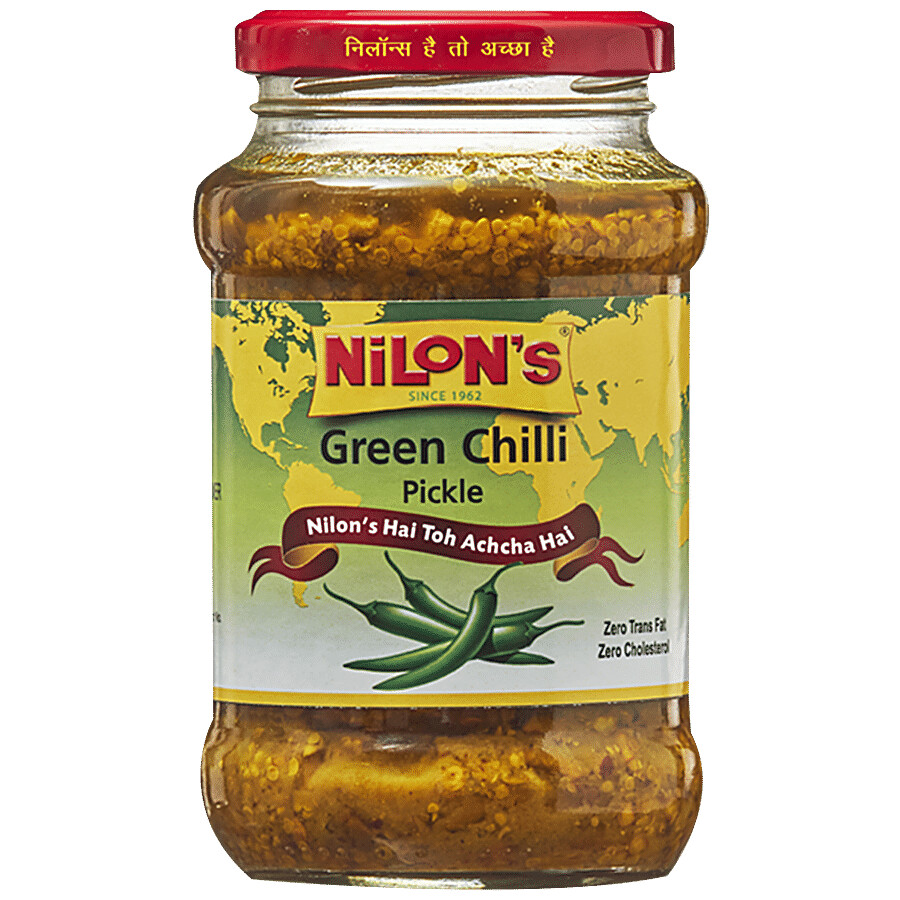 Two TOPS Gold pickle jars with mixed and green chilli flavors