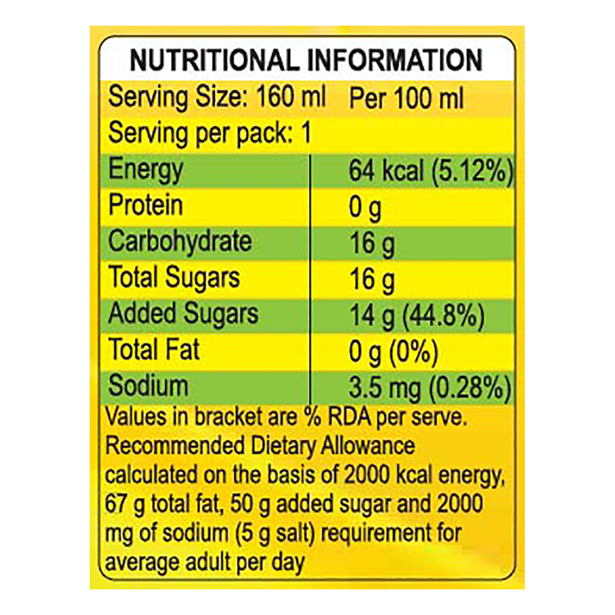 Natural Mango Beverage Tetra Pack 160 ml – view 3
