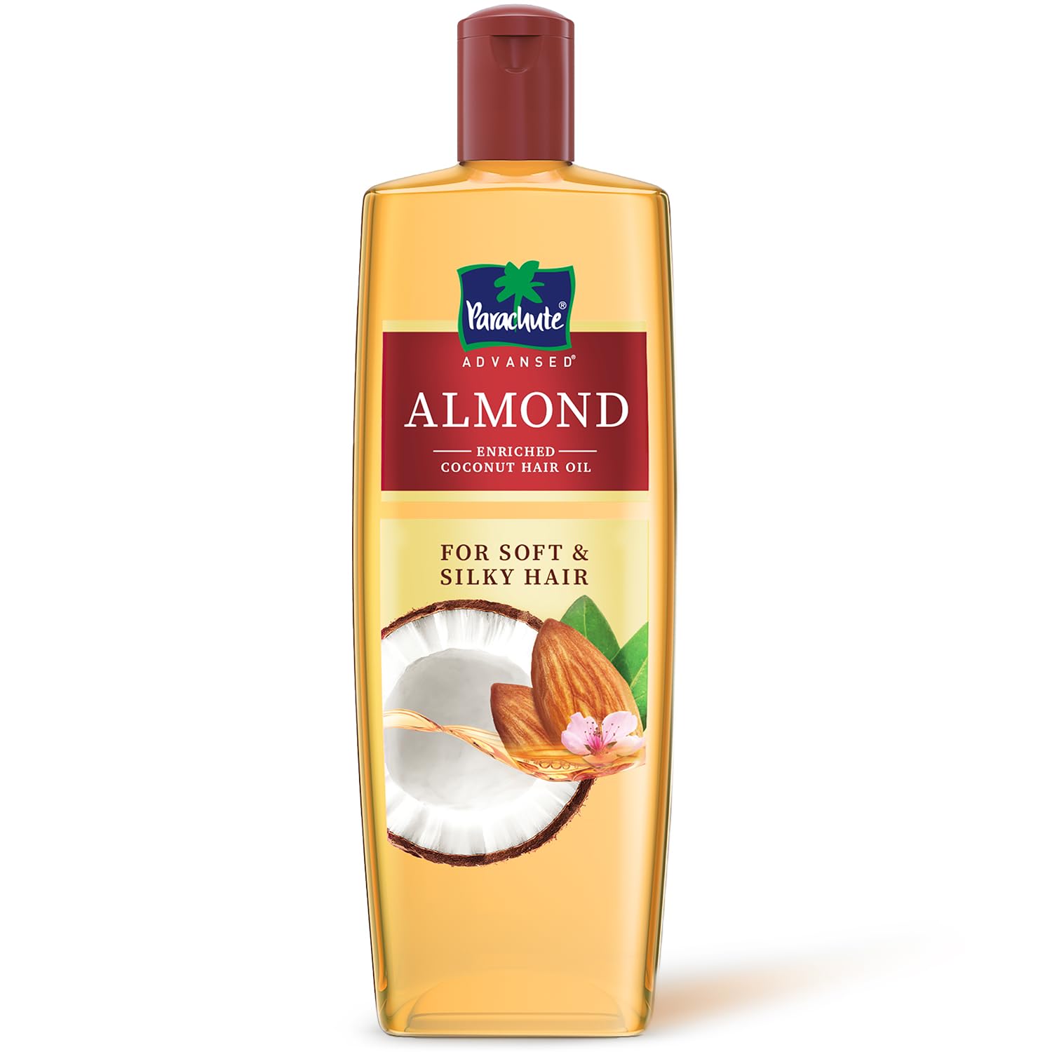 300 ml Parachute Advansed coconut and almond hair oil bottle