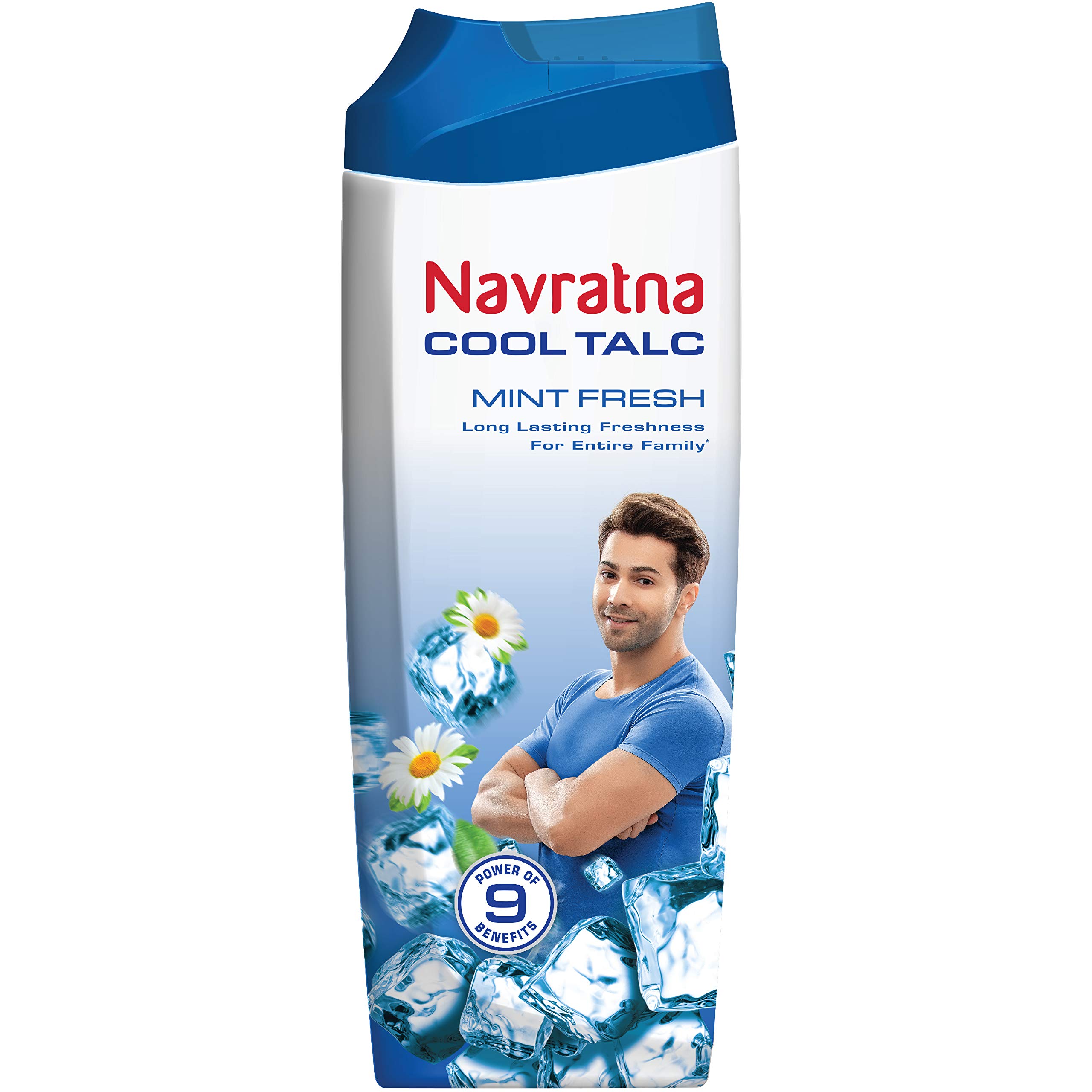 Navratna mint body talc bottle for cooling and freshness