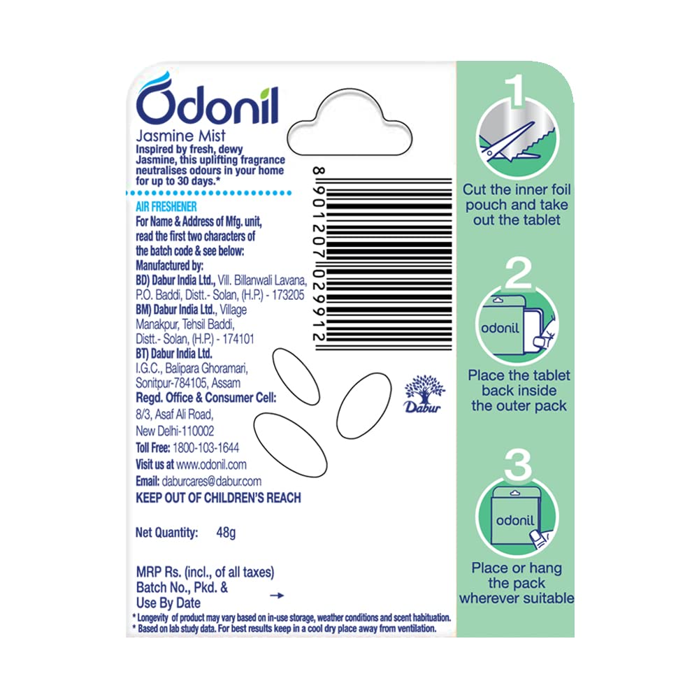 Odonil Bathroom Air Freshner Blocks (Jasmine Mist) - 48g – view 2