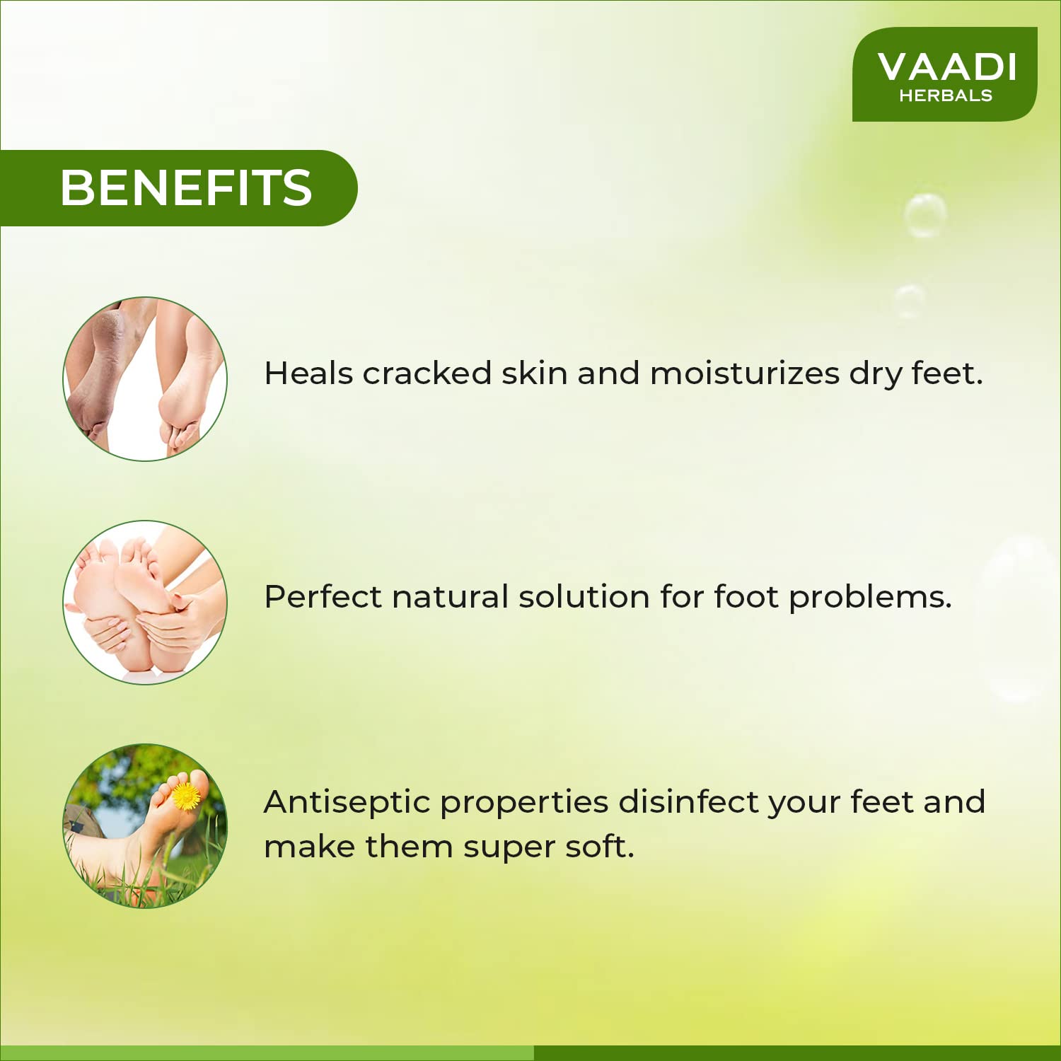 Vaadi Herbals Foot Cream, Clove and Sandal Oil, 30g x 3 – view 2