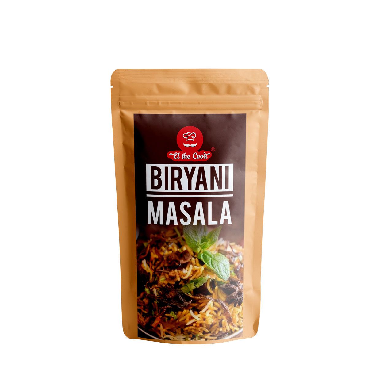 Sealed bag of EL The Cook Royal Biryani Masala 80g