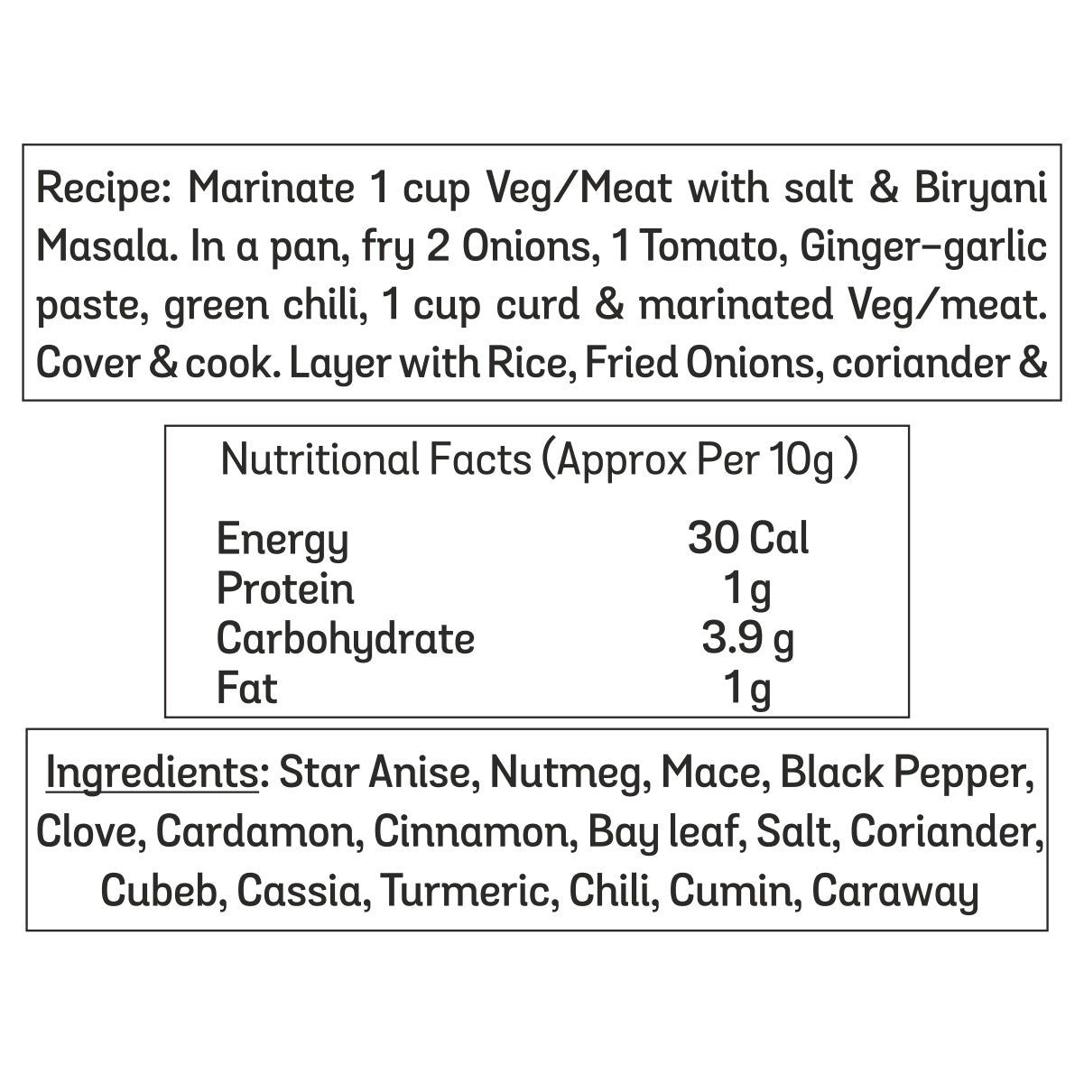 El The Cook Royal Biryani Masala 50g – view 7