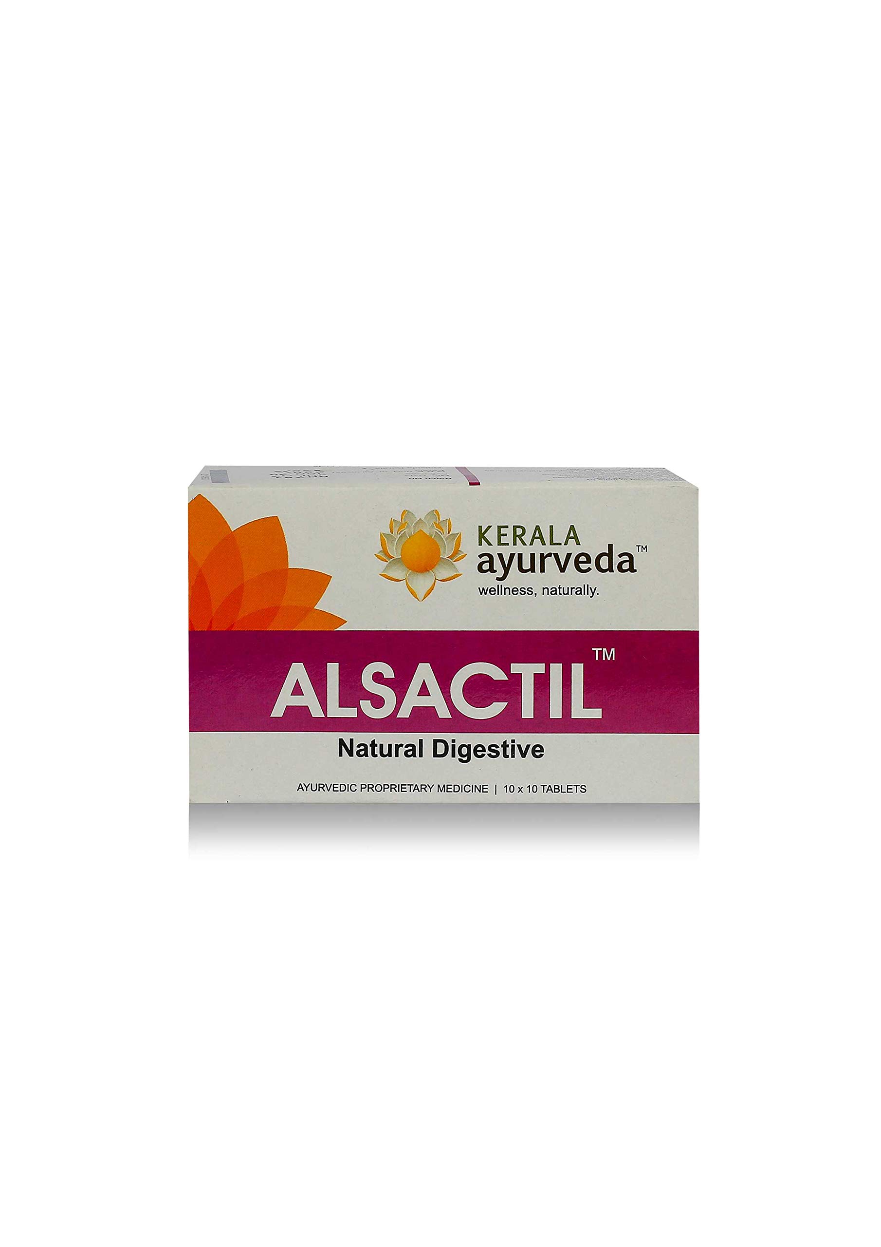Kerala Ayurveda Alsactil 100-tablet bottle for digestive support