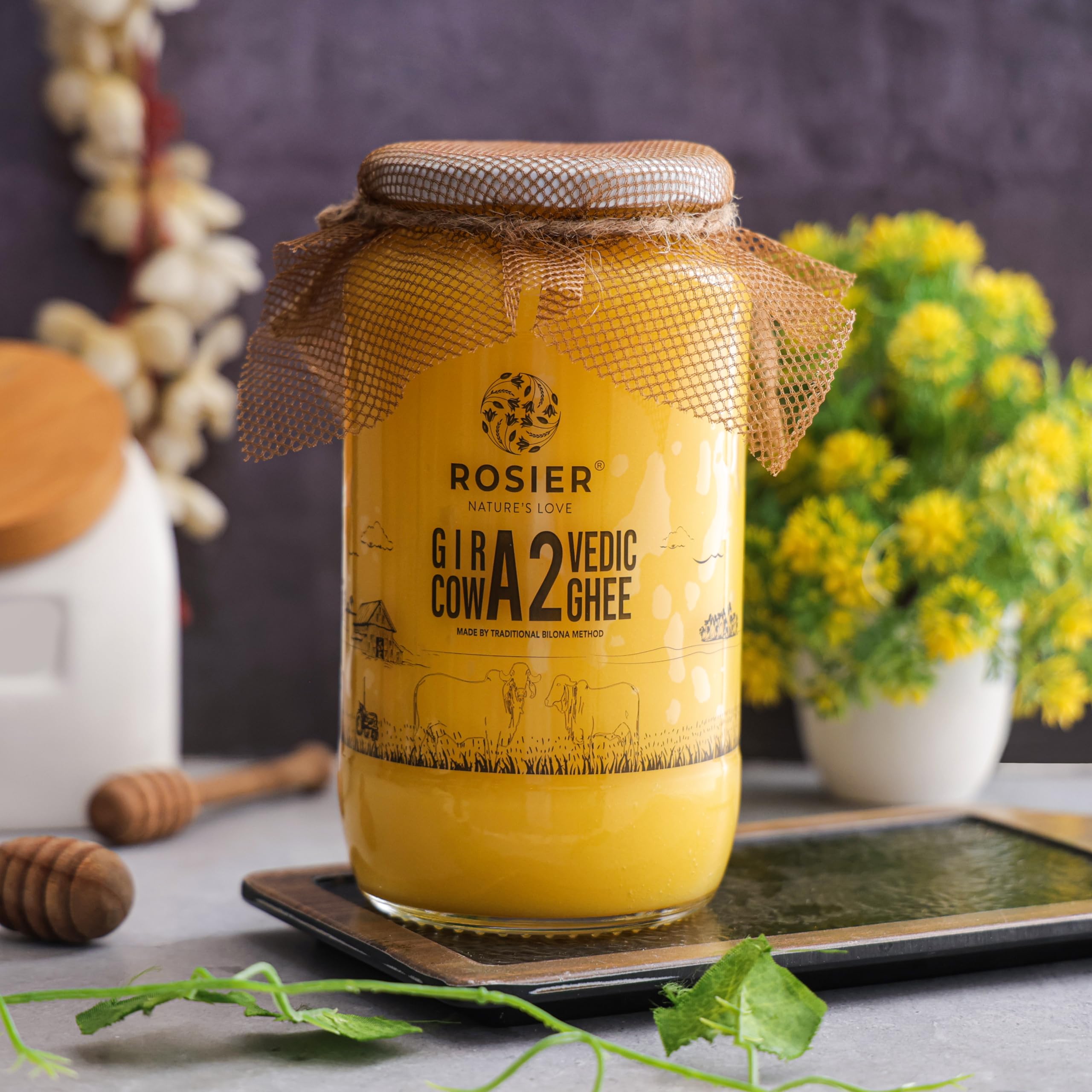ROSIER A2 Gir Cow Ghee (1 litre) – view 2