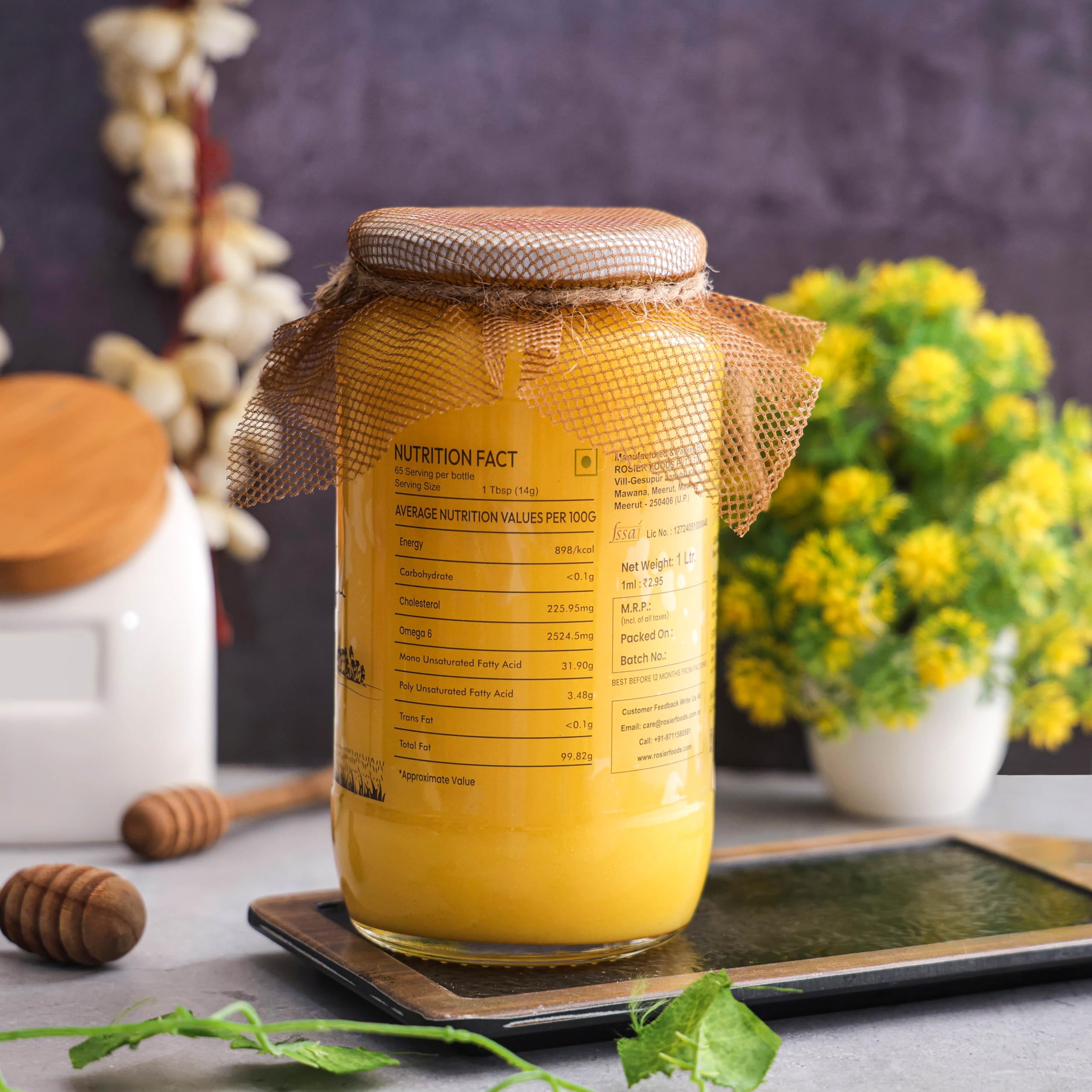 ROSIER A2 Gir Cow Ghee (1 litre) – view 3