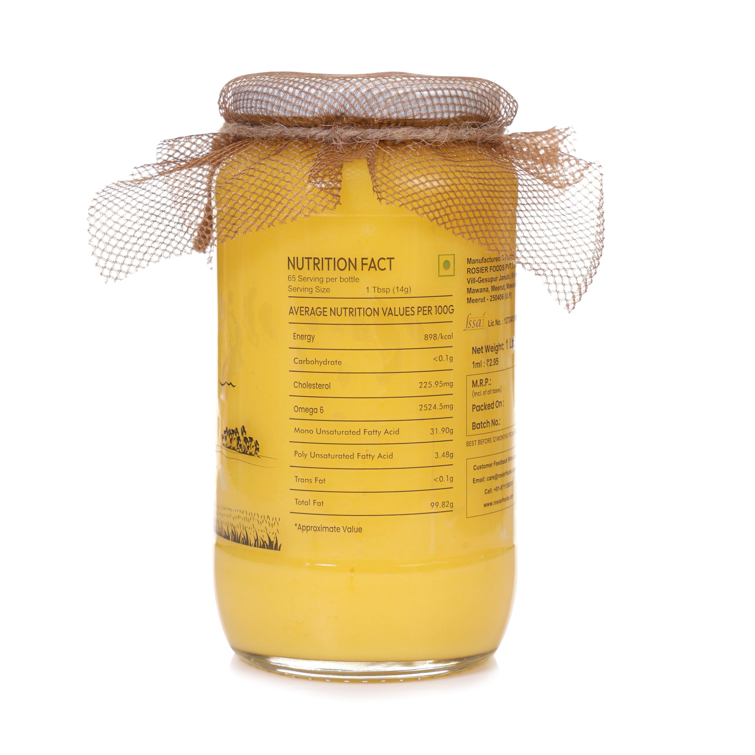 ROSIER A2 Gir Cow Ghee (1 litre) – view 5