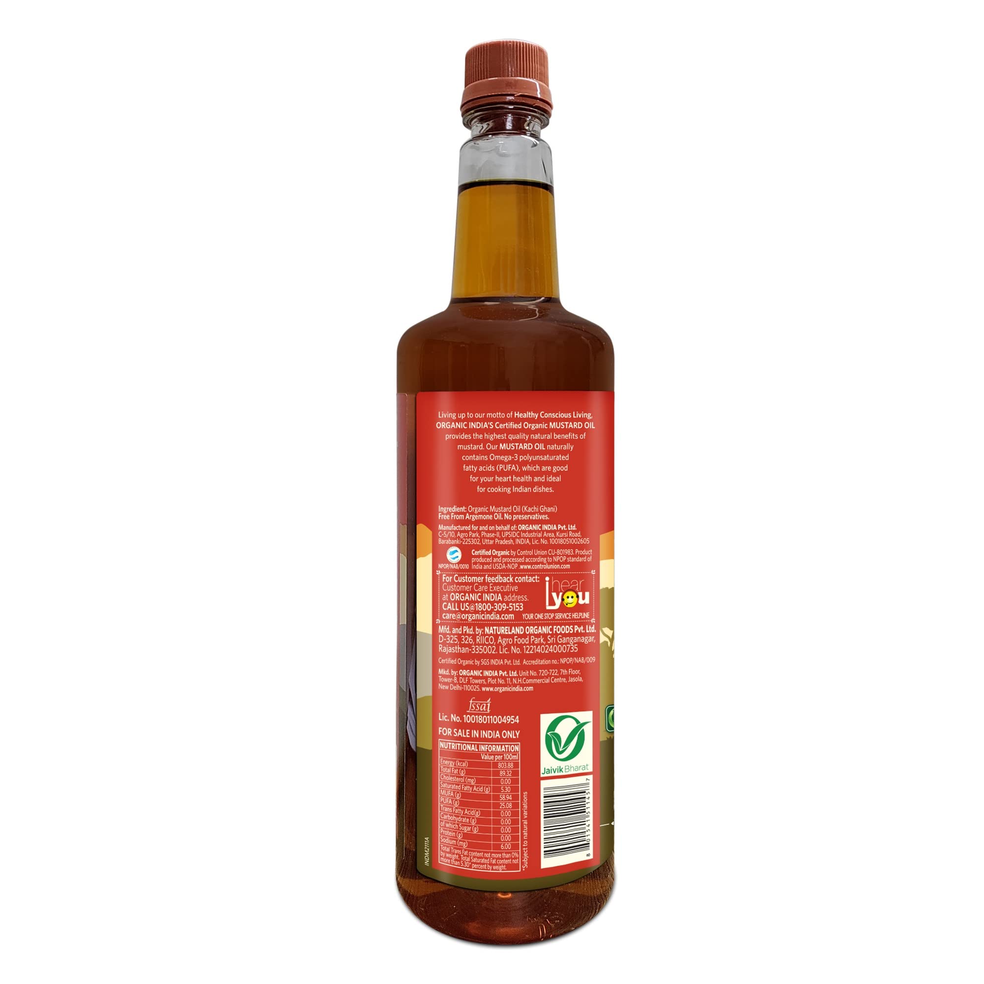 ORGANIC INDIA Mustard Oil - 1 Ltr (Pack of 2) – view 3