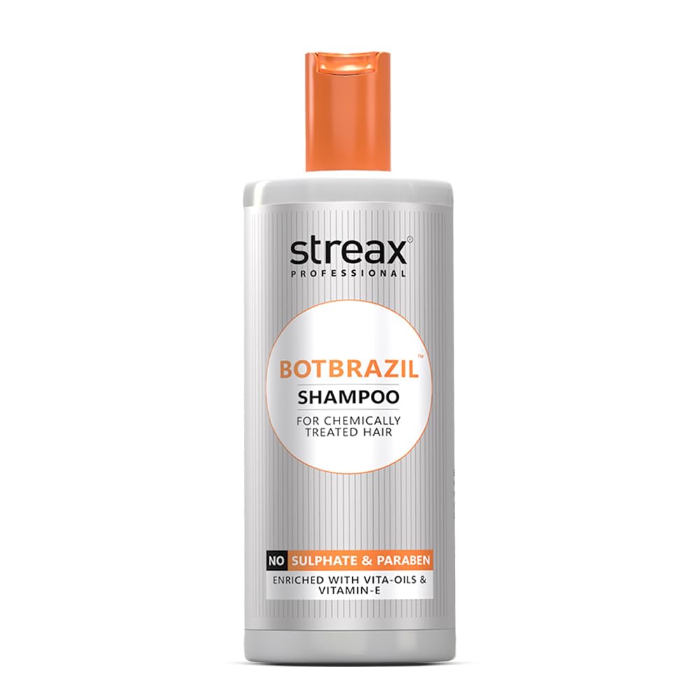 Front view of Streax BotBrazil shampoo bottle 300 ml