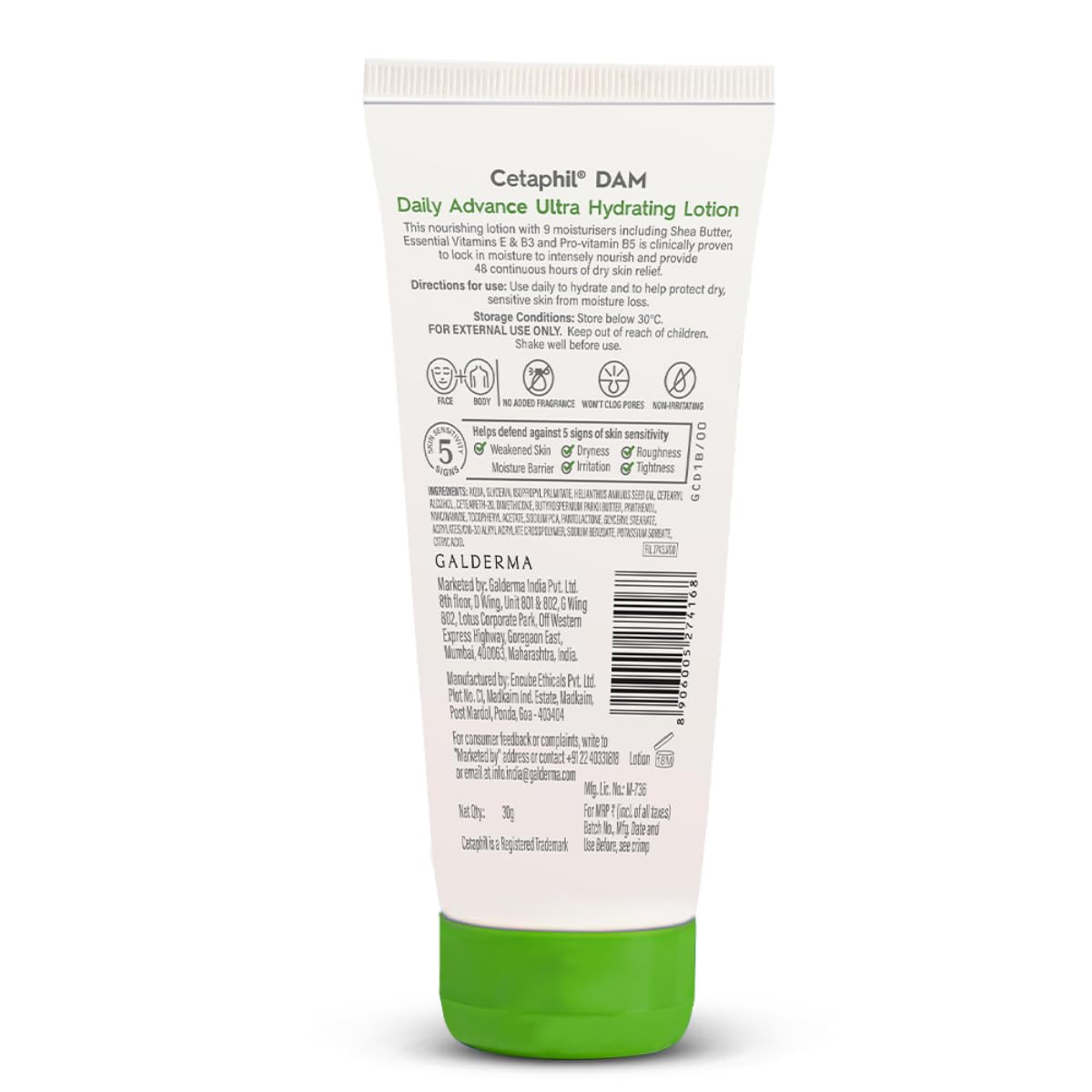 Cetaphil DAM Daily Advance Ultra Hydrating Lotion for Dry, Sensitive Skin – view 2