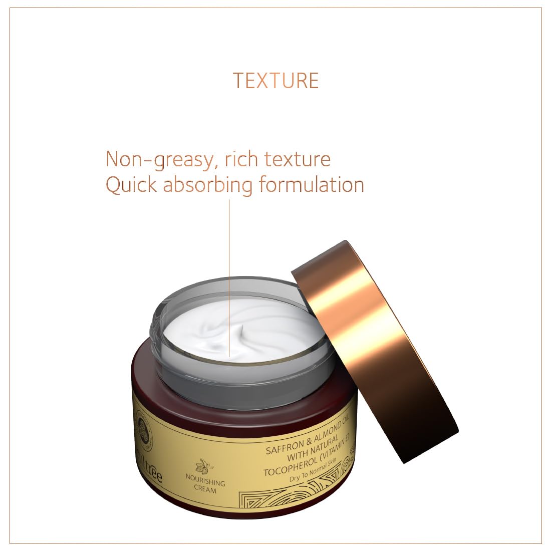 SoulTree Nourishing Cream - Saffron and Almond Oil with Natural Vitamin-E, for Dry To Normal Skin - 25gm – view 4