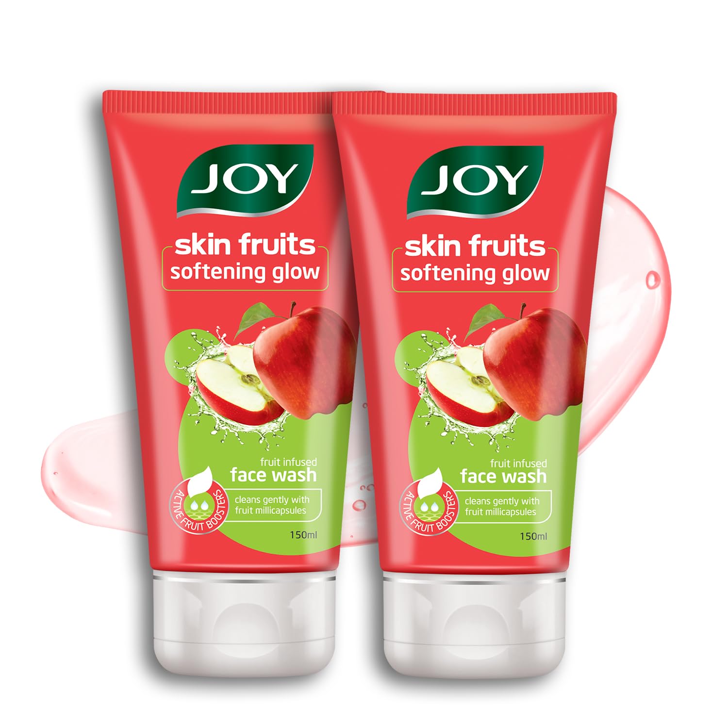 Joy Skin Fruits Apple Face Wash twin pack tubes front view