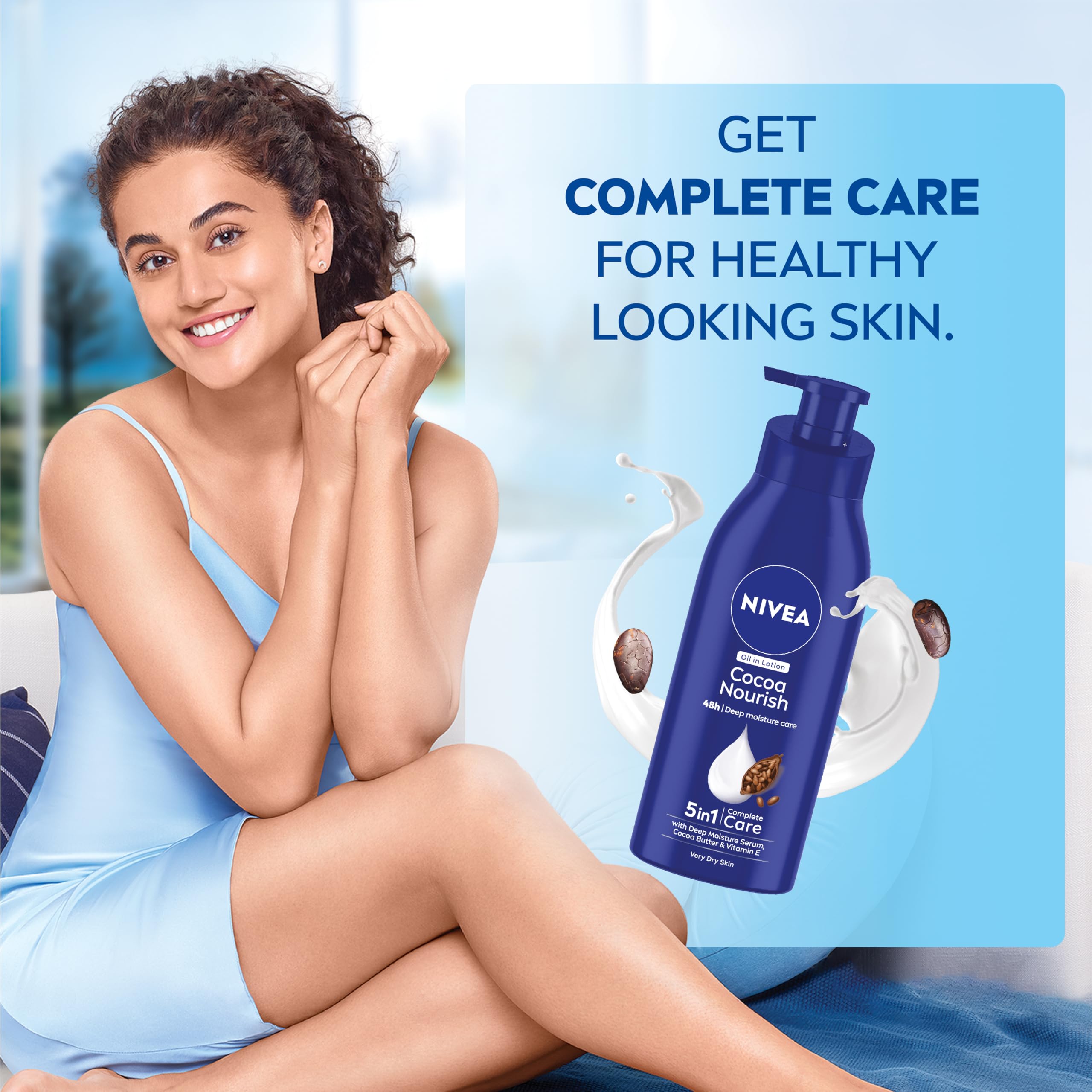 NIVEA Cocoa Nourish 400ml Body Lotion with Deep Moisture Serum – view 2
