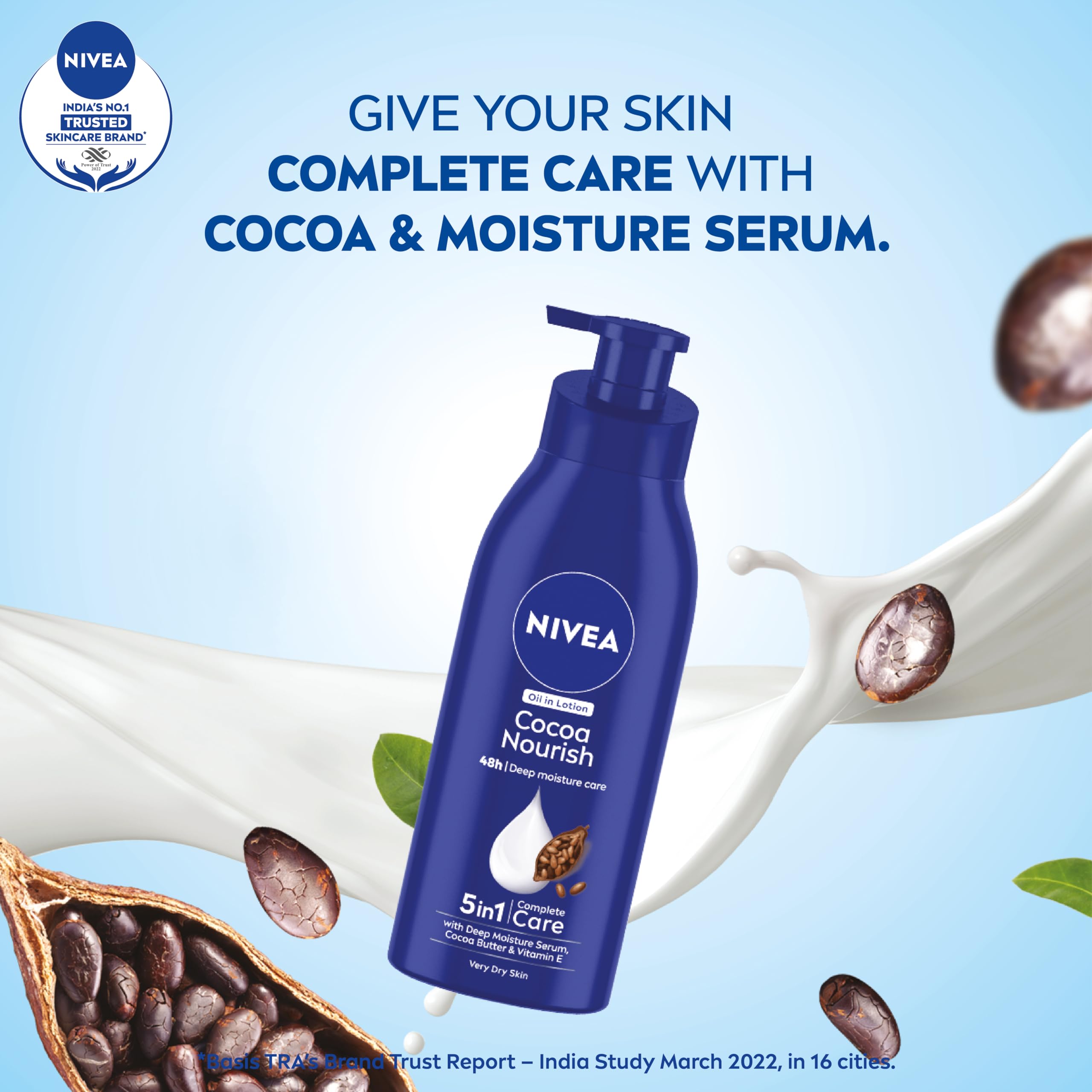 NIVEA Cocoa Nourish 400ml Body Lotion with Deep Moisture Serum – view 4
