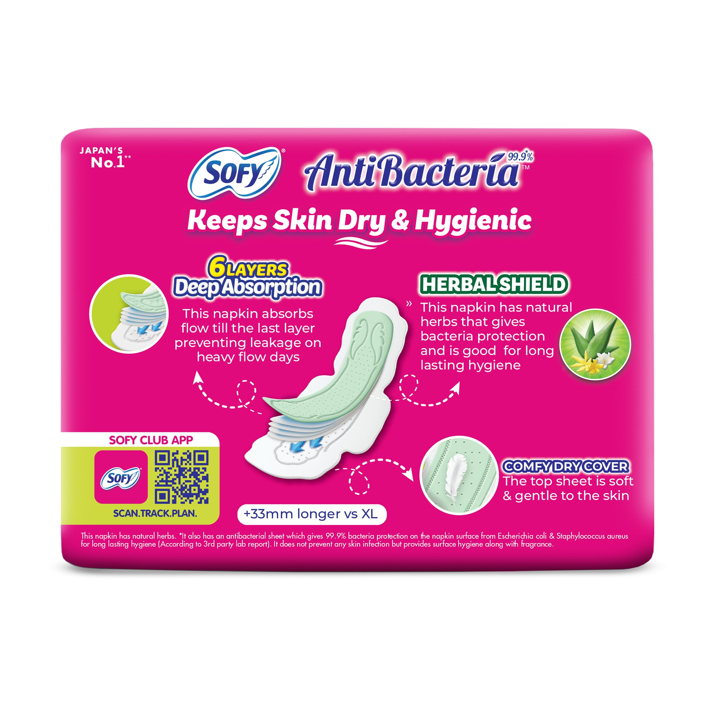 Sofy Anti Bacteria Extra Long Sanitary Pads, Pack of 30 – view 2