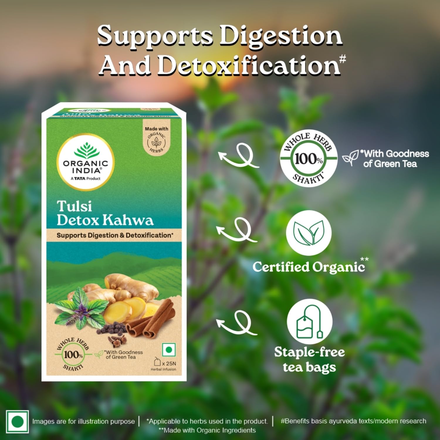 ORGANIC INDIA Tulsi Detox Kahwa 25 IB – view 3