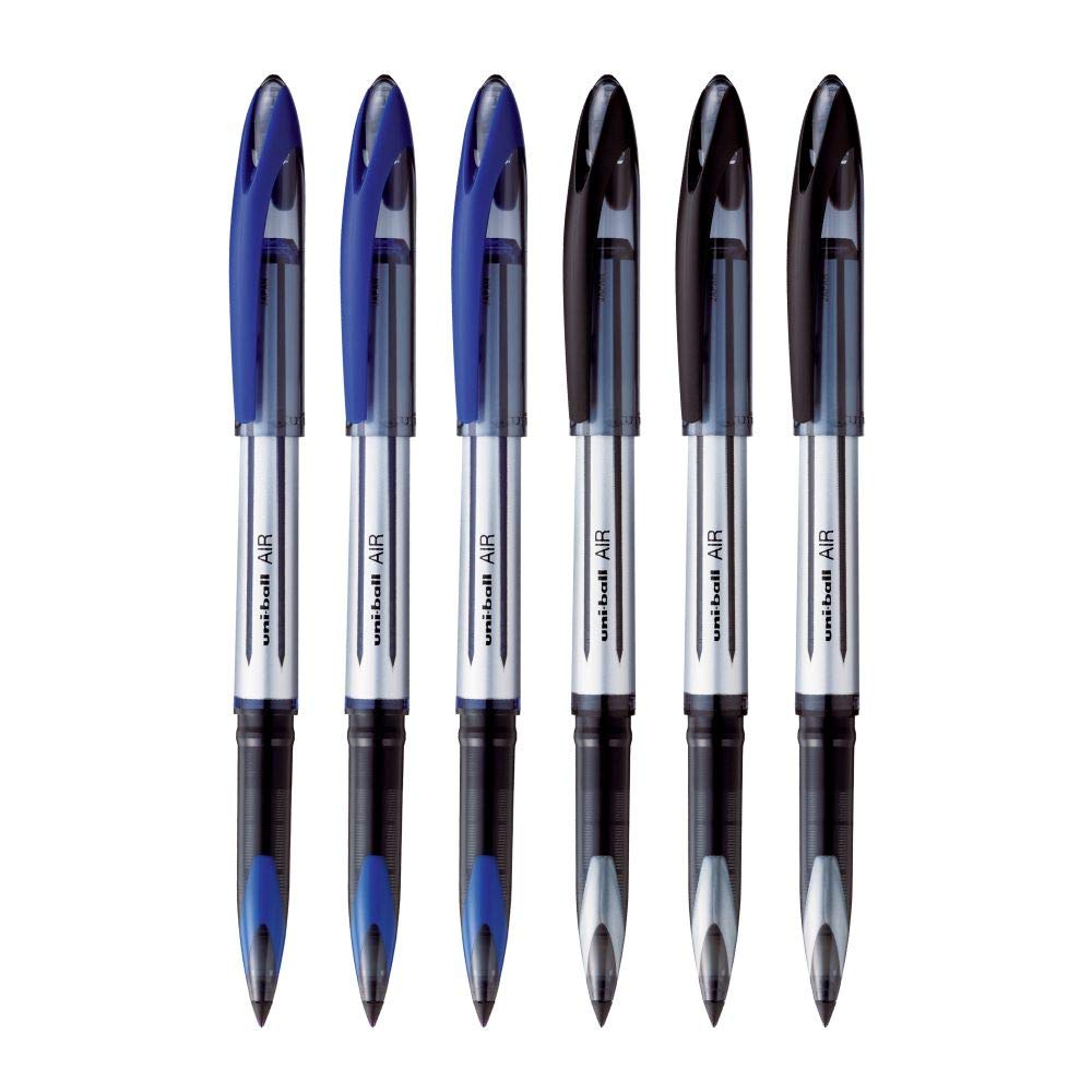 Pack of six uni-ball Air 0.7mm roller ball pens