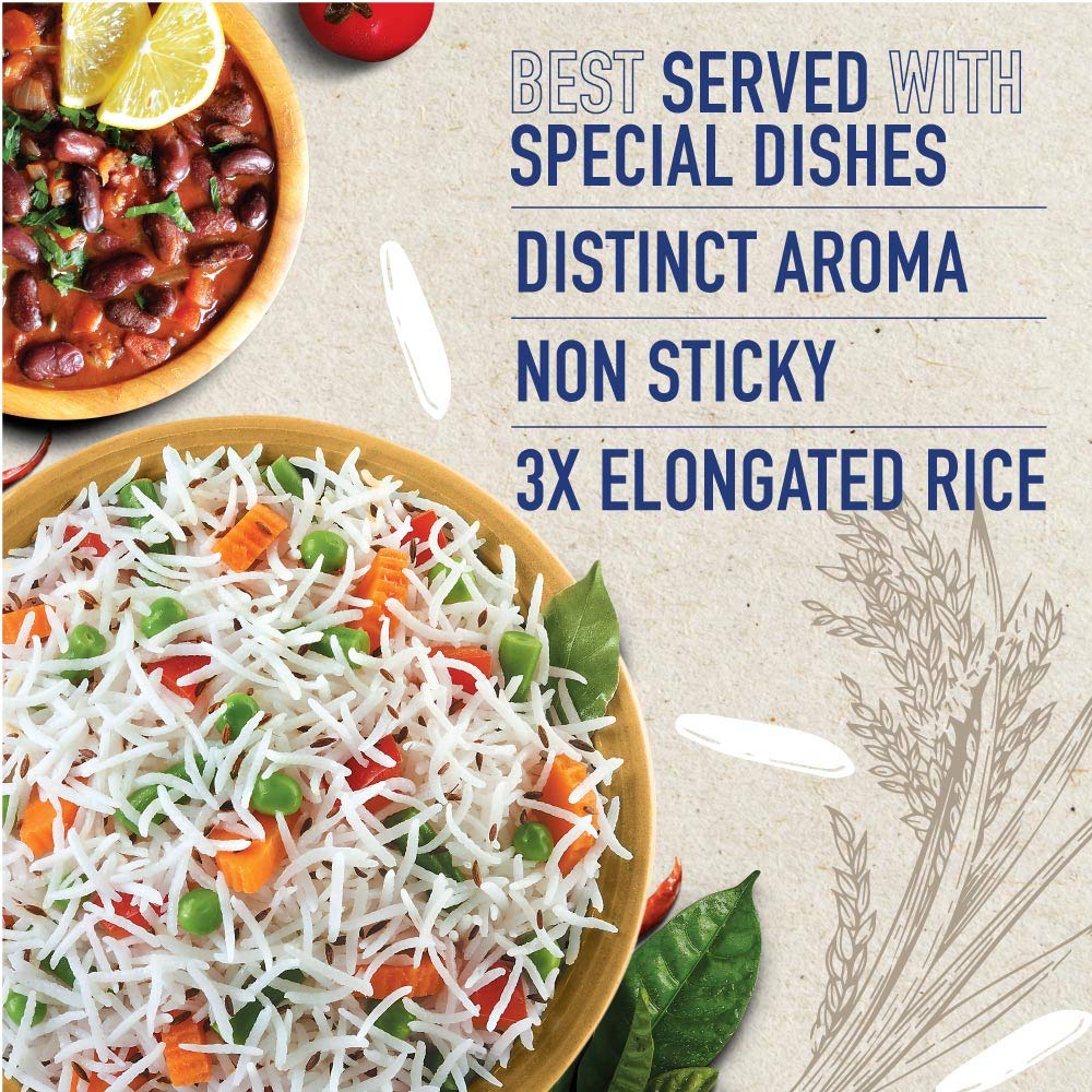 India Gate Basmati Rice Bag, Super, 5kg – view 4