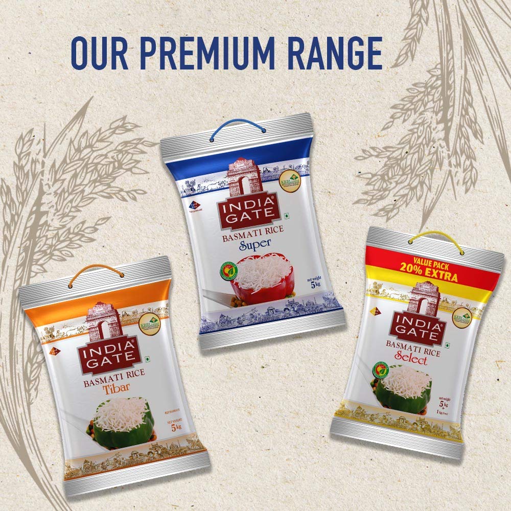 India Gate Basmati Rice Bag, Super, 5kg – view 7